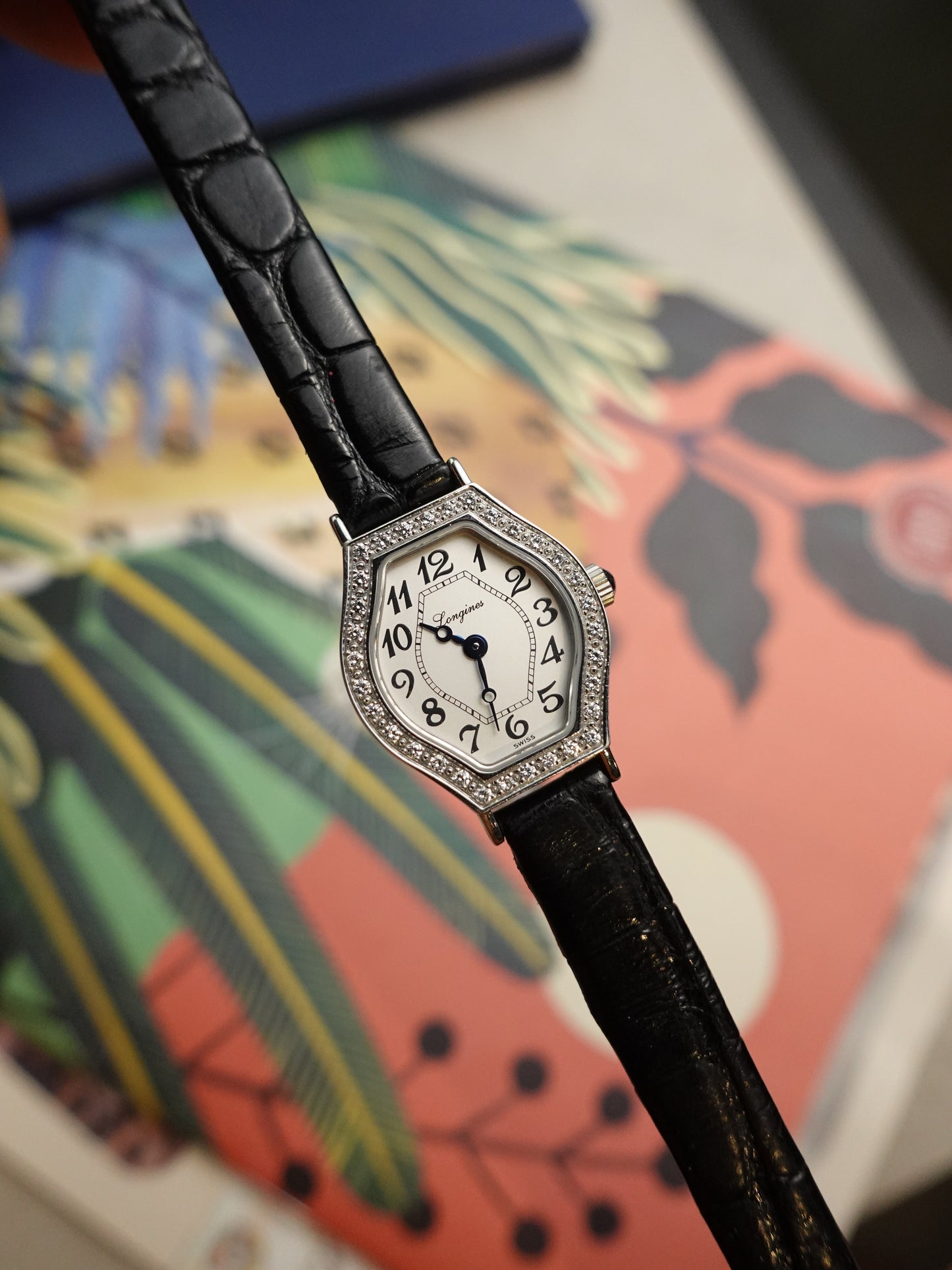 LONGINES Les Ravissantes Quartz with full diamond bezel