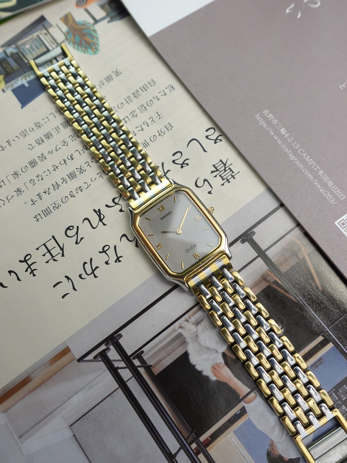 Seiko Dolce 2-tone bracelet with anti-magnetic case