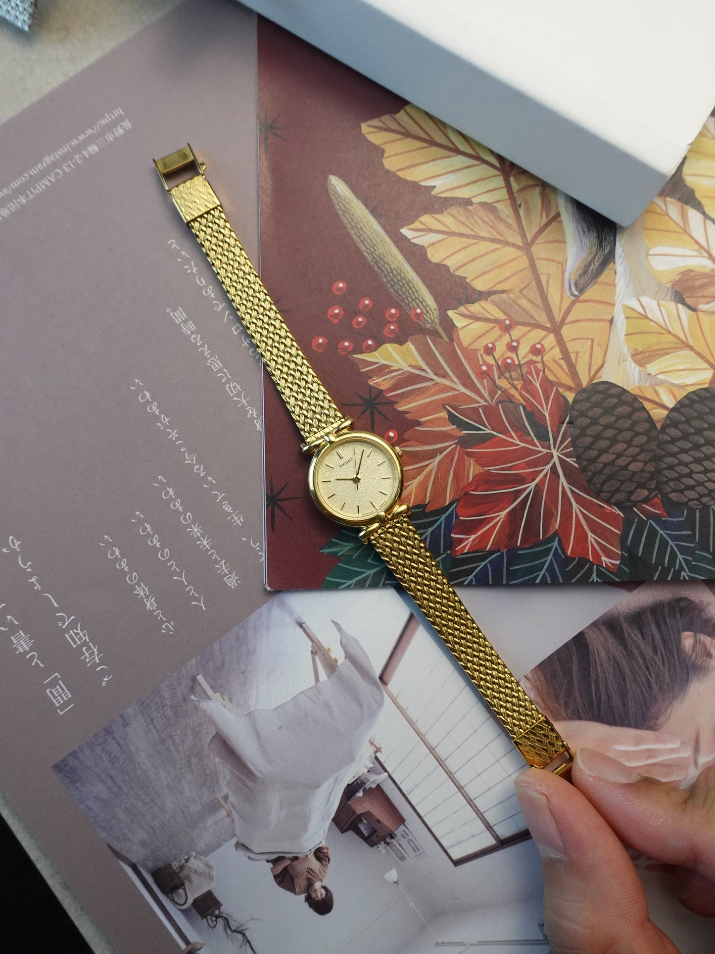 Ladies Seiko Quartz Art deco case on Bracelet