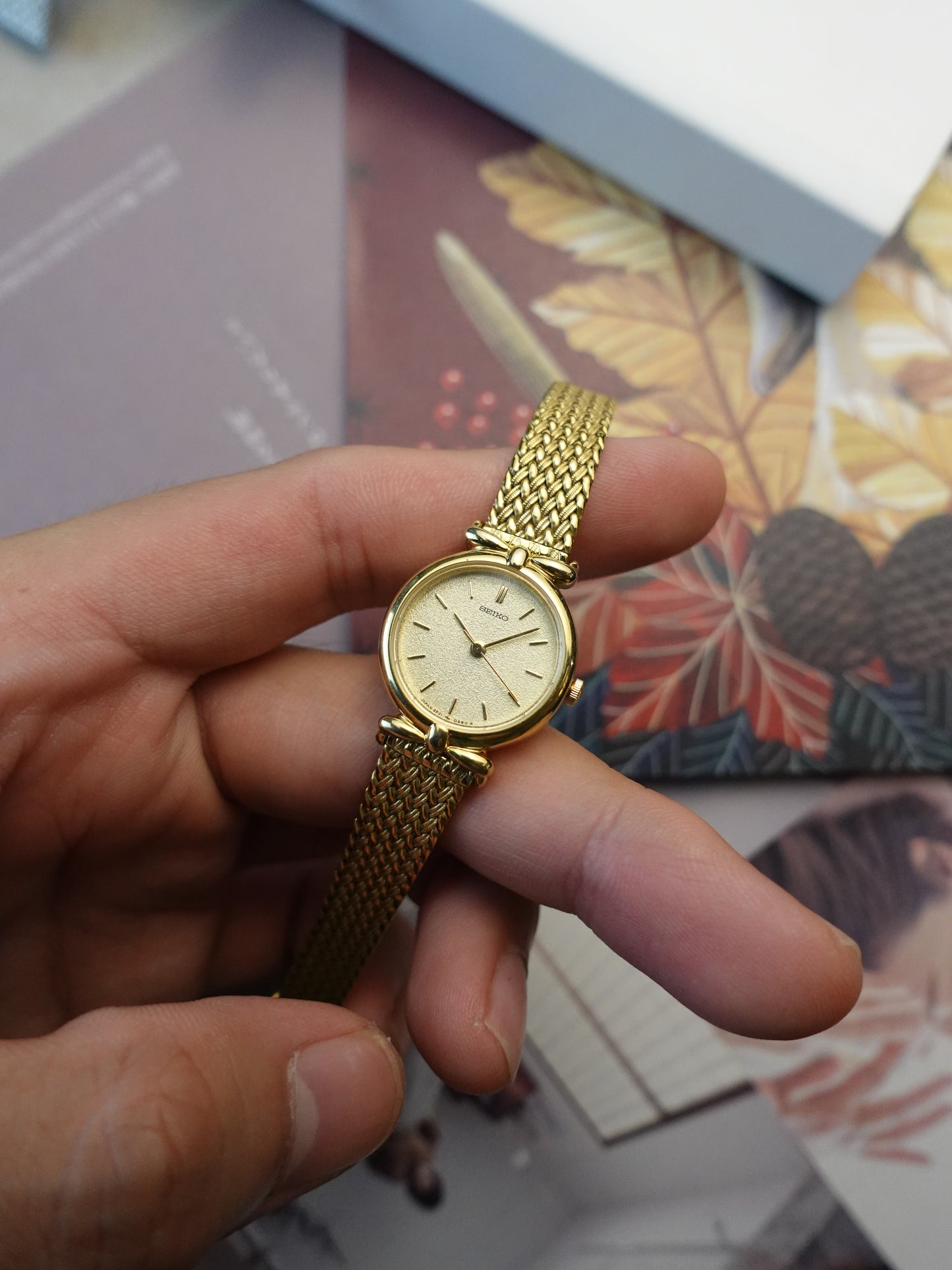 Ladies Seiko Quartz Art deco case on Bracelet