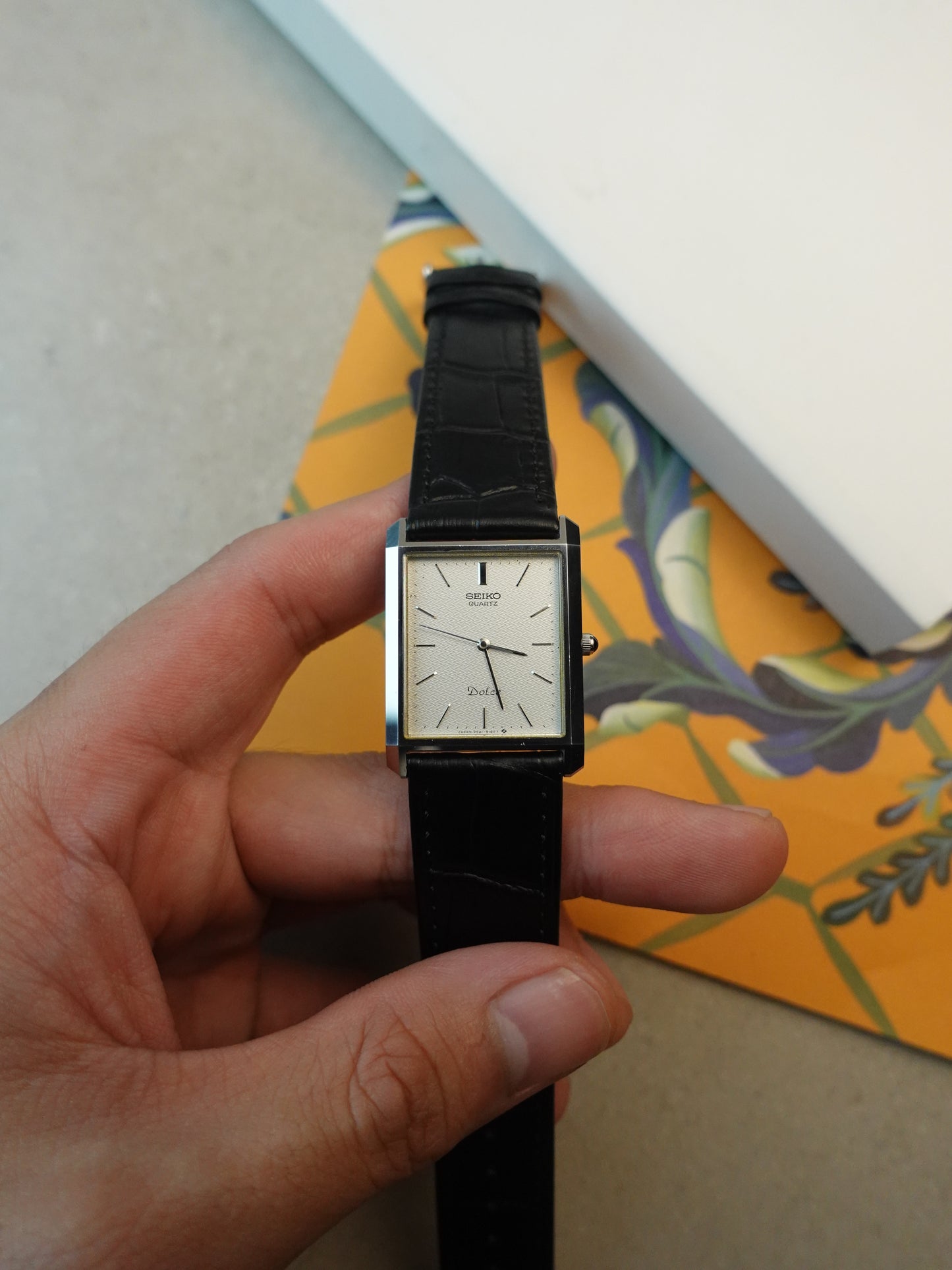 Seiko Dolce Tank in steel 9521-5160
