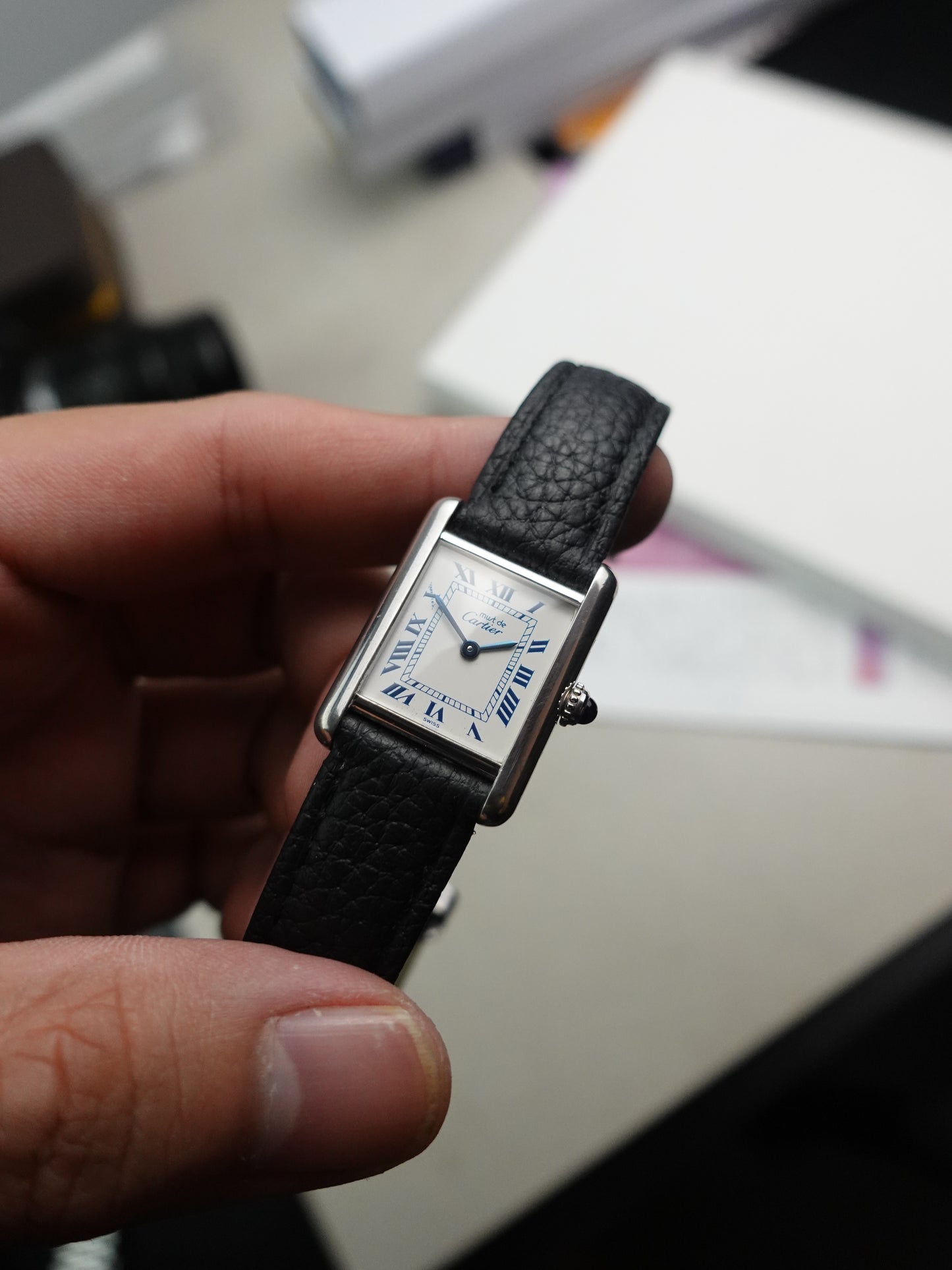 Must de Cartier Tank in silver SM Quartz