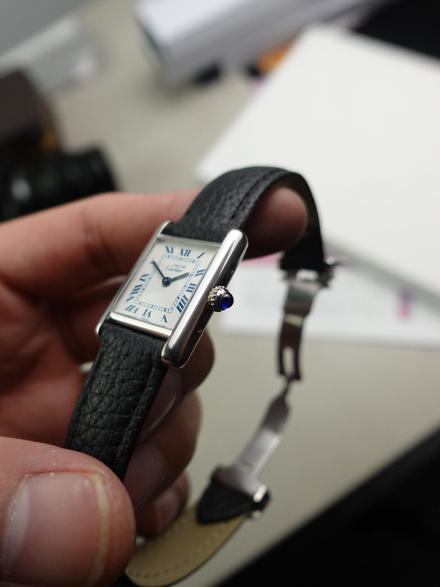 Must de Cartier Tank in silver SM Quartz