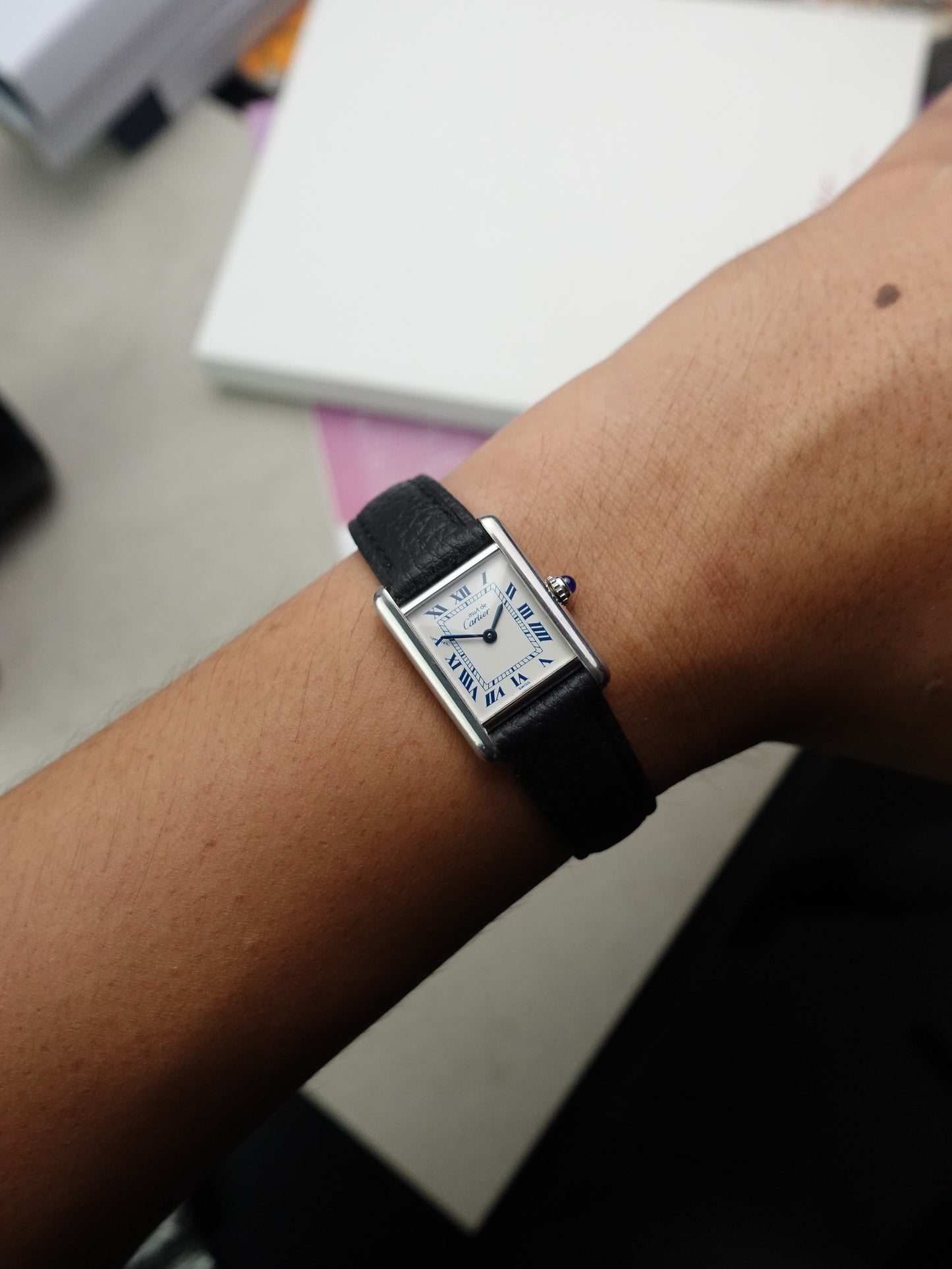 Must de Cartier Tank in silver SM Quartz