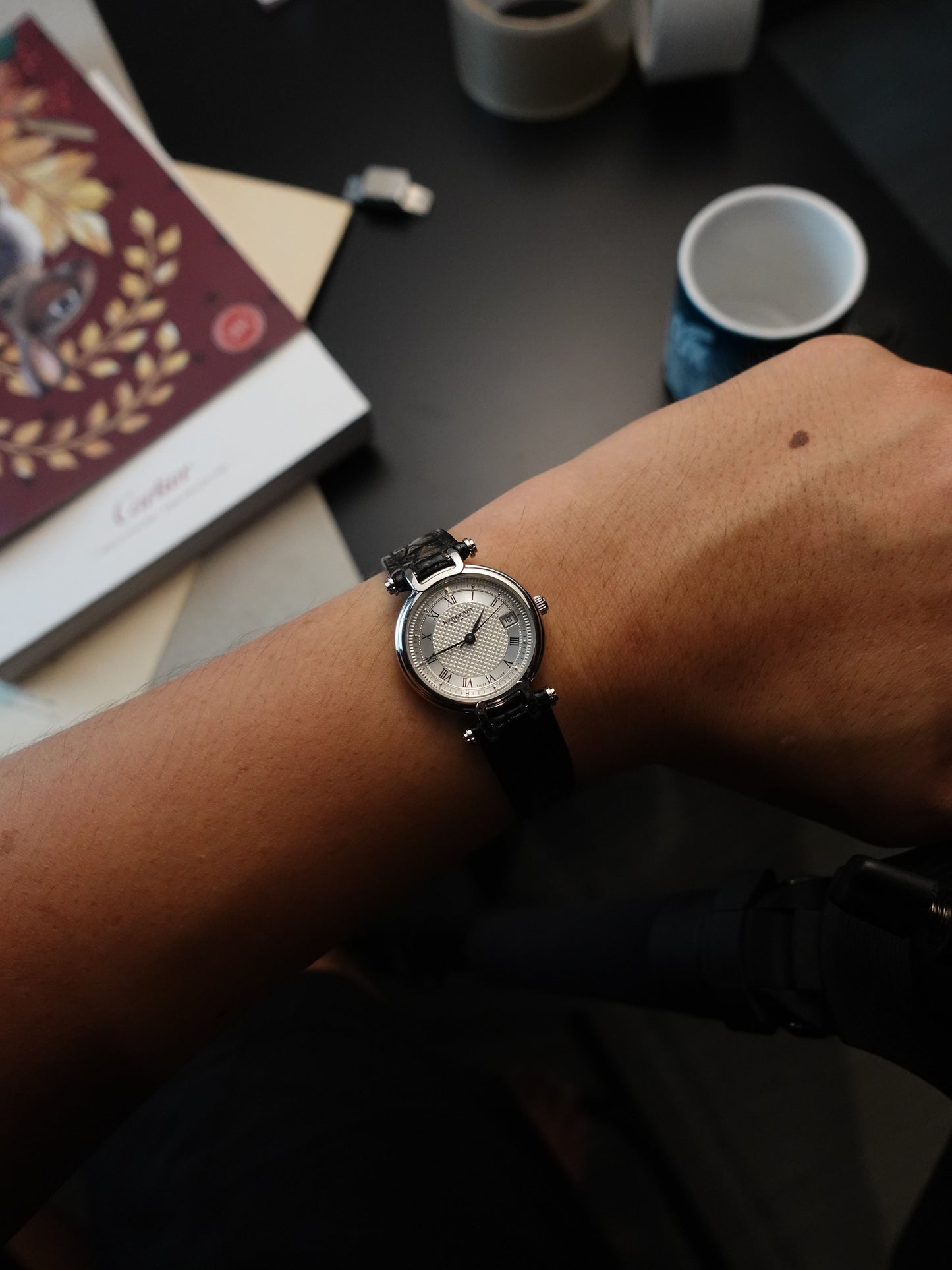 Ladies Burberry Classic Guilloche T-lugs Silver swiss made variation