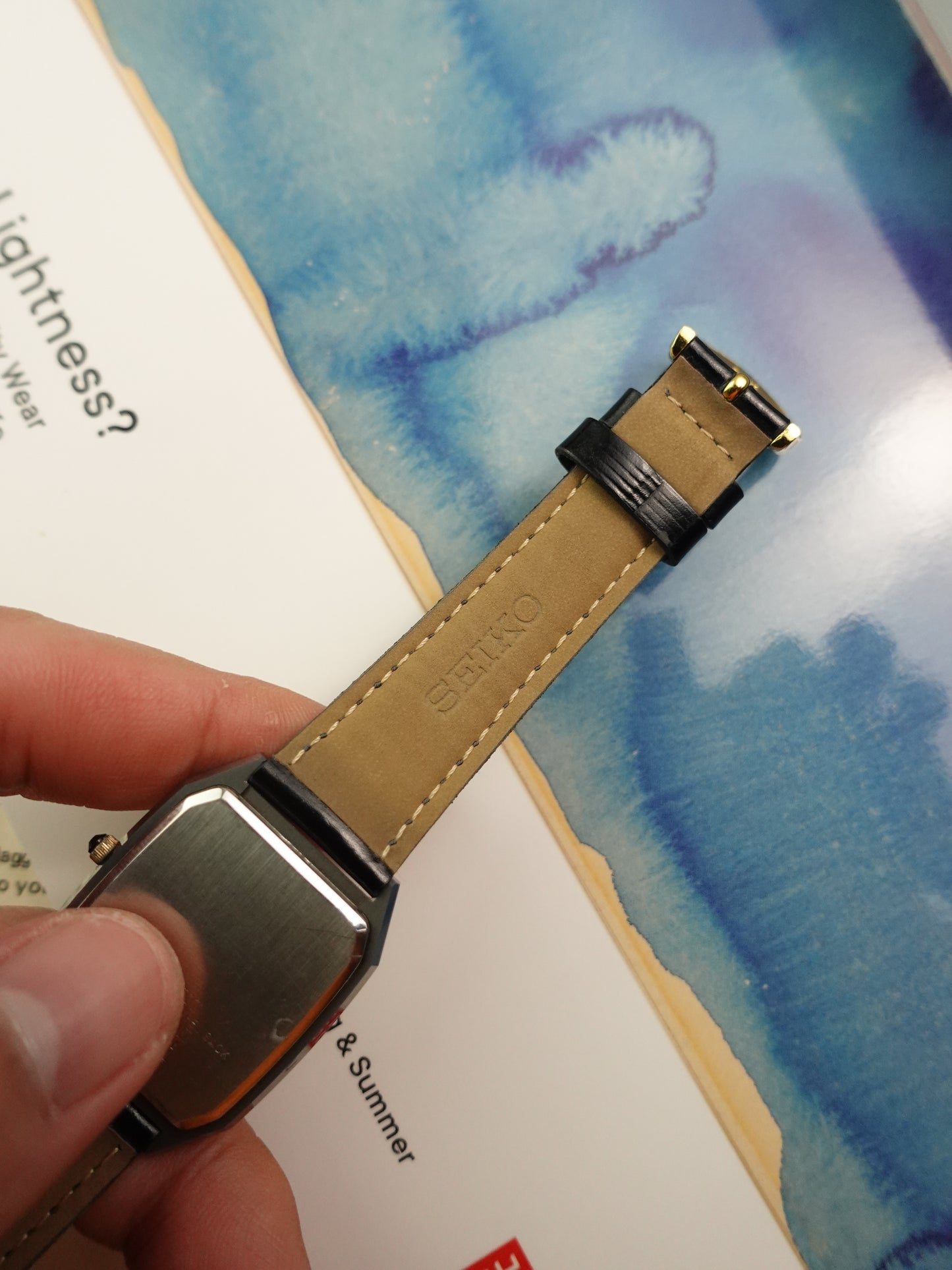Seiko Dolce Step Bezel with rare 2 tone highlight and ori seiko strap buckle