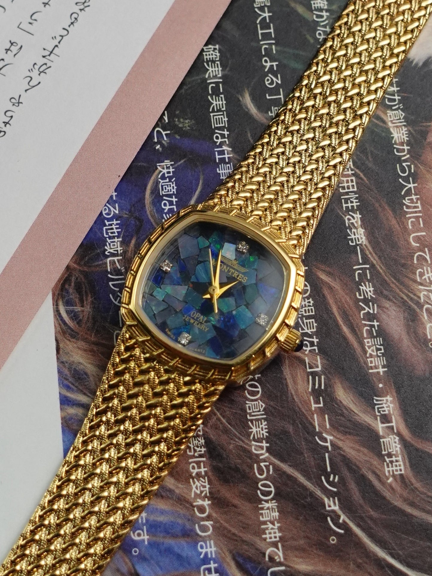 Ladies Montres Collection Opal Dial swiss made Gold