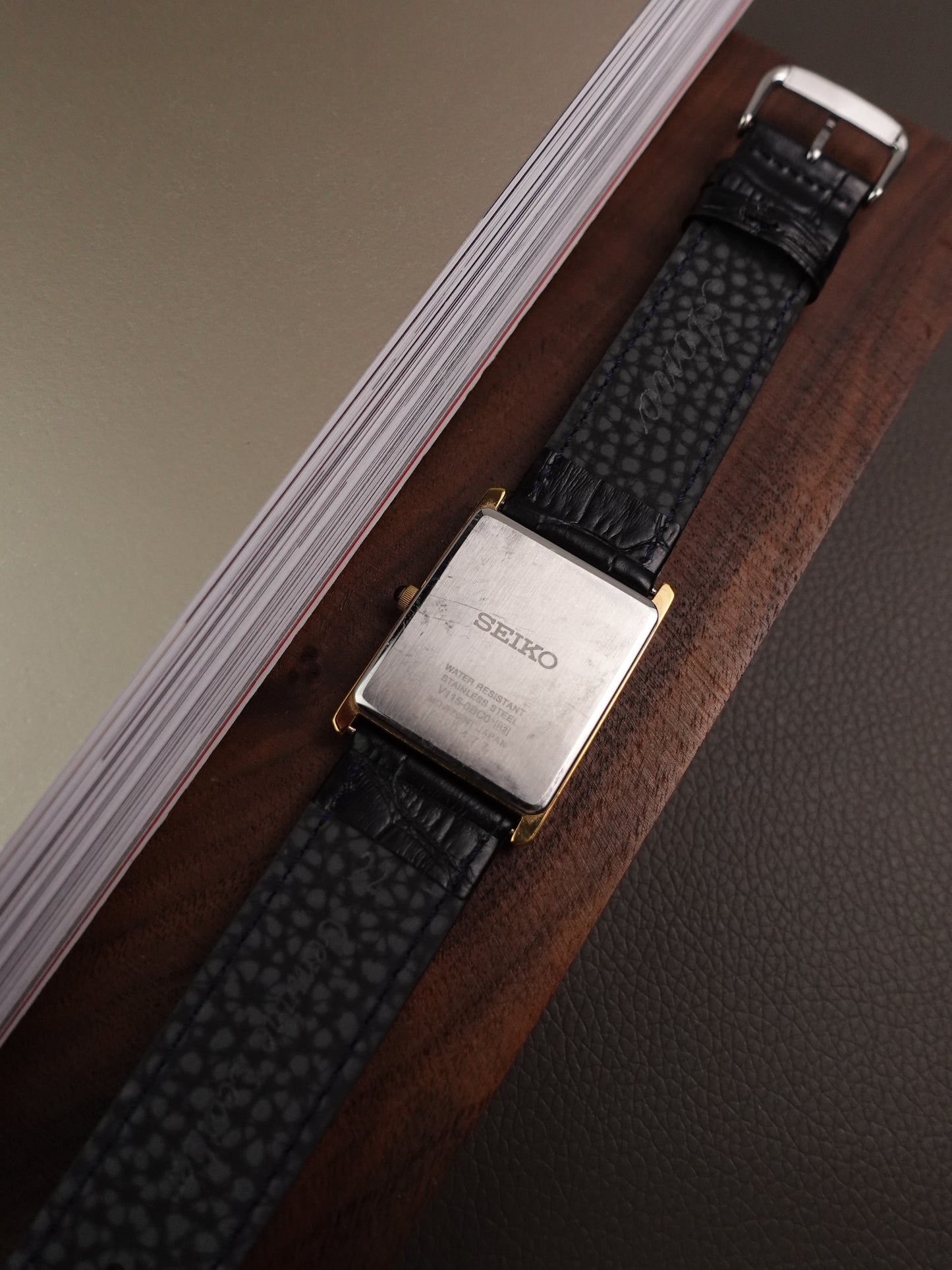 Classic Seiko Tank Solar V115-0BCO