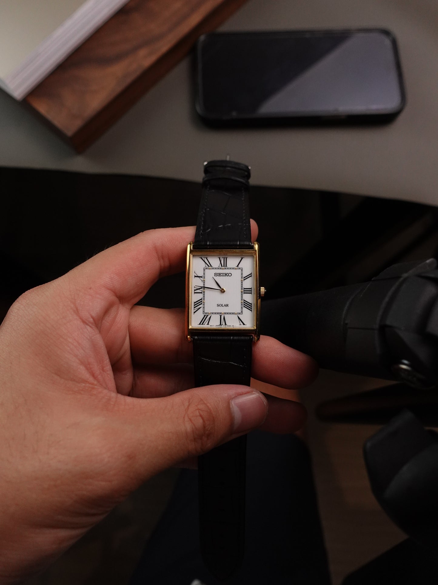 Classic Seiko Tank Solar V115-0BCO