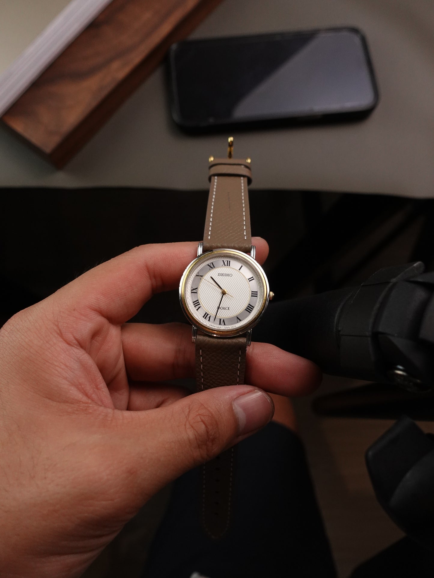 Seiko Dolce 2-tone Dial With 2-tone Coin edge case