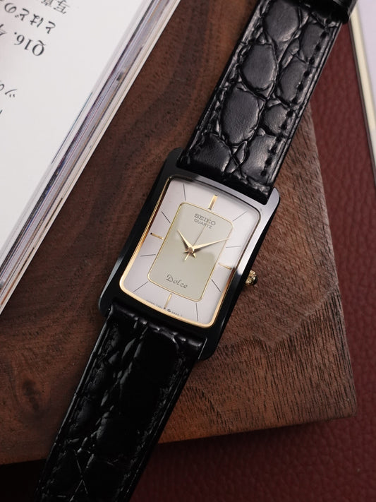 Seiko Dolce Black Ceramic case with ori case 7321-5A00