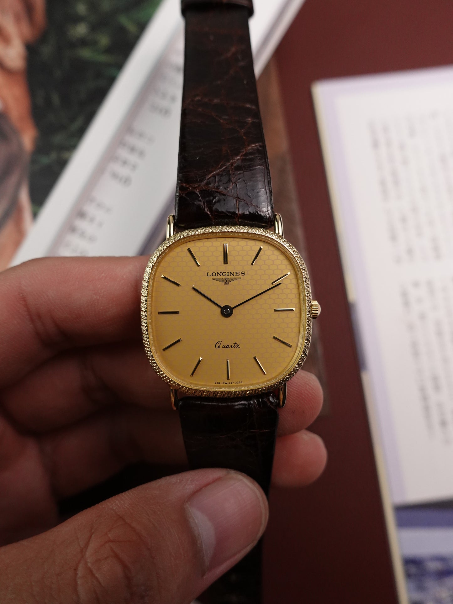 Longines Honeycomb Dial with Art Deco Case Quartz