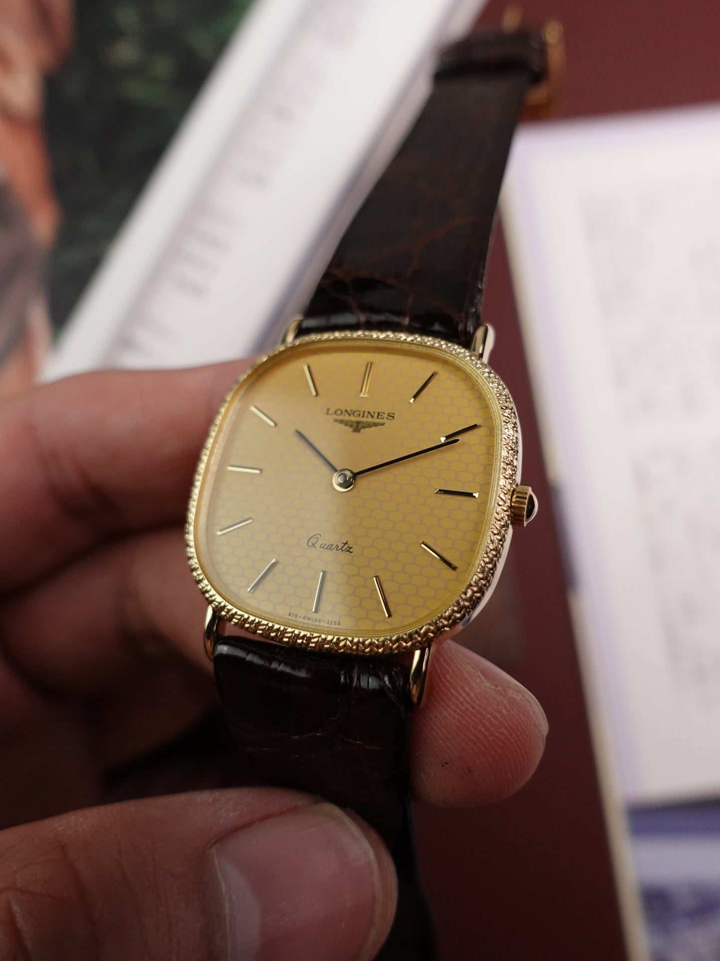 Longines Honeycomb Dial with Art Deco Case Quartz