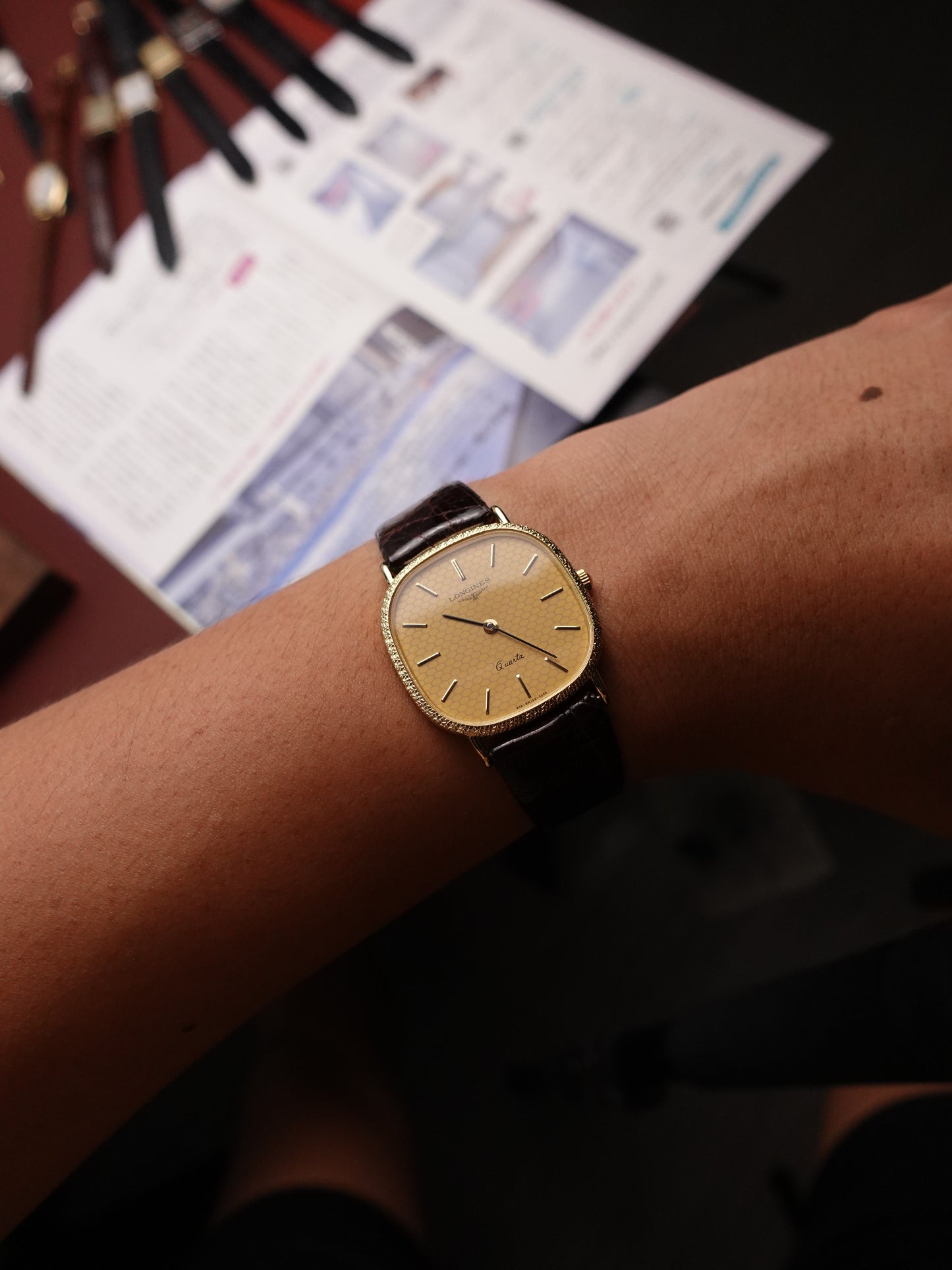 Longines Honeycomb Dial with Art Deco Case Quartz
