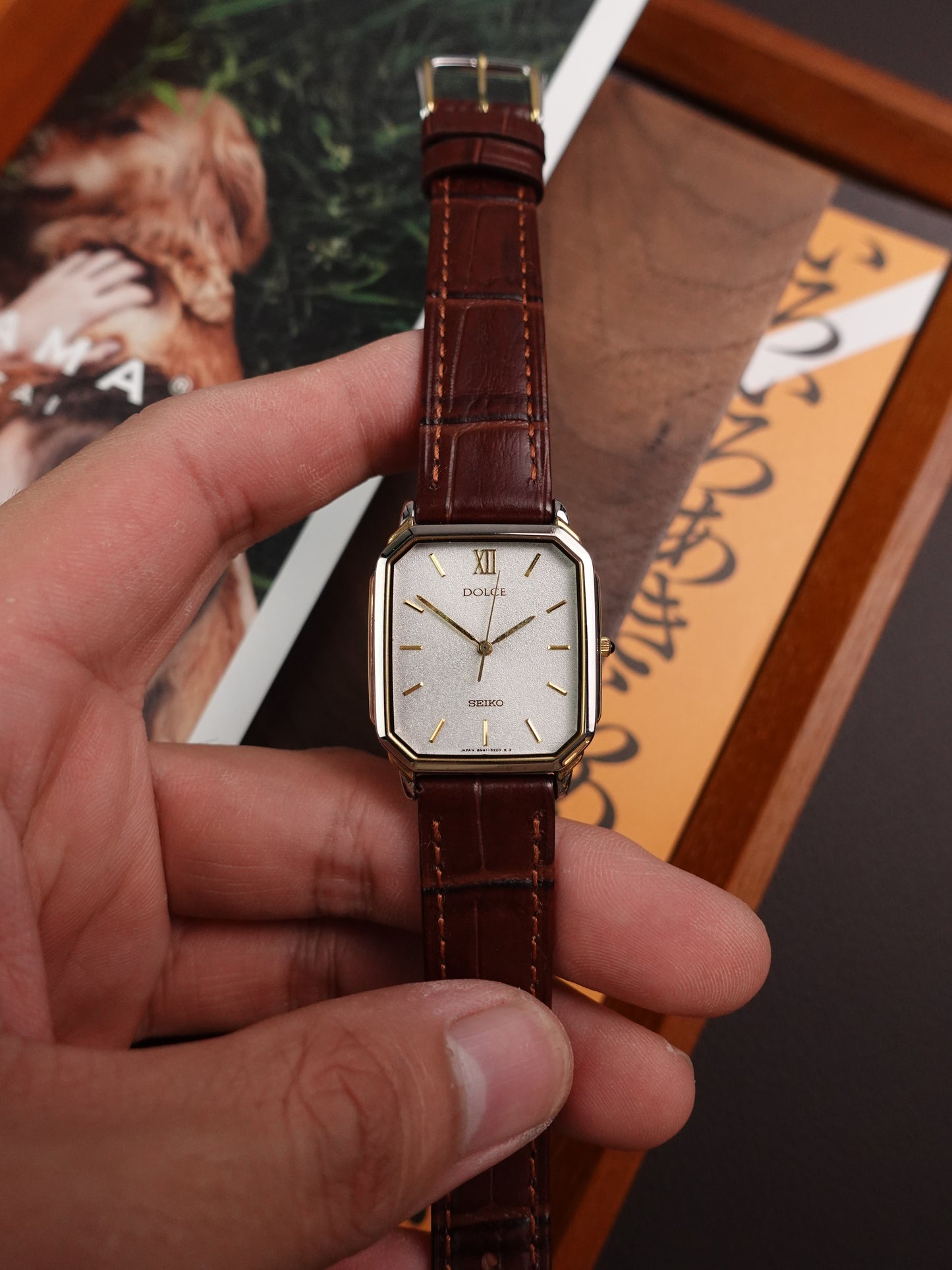 Seiko Dolce Tank 8N41-5170 with 2 tone Art-Deco Case