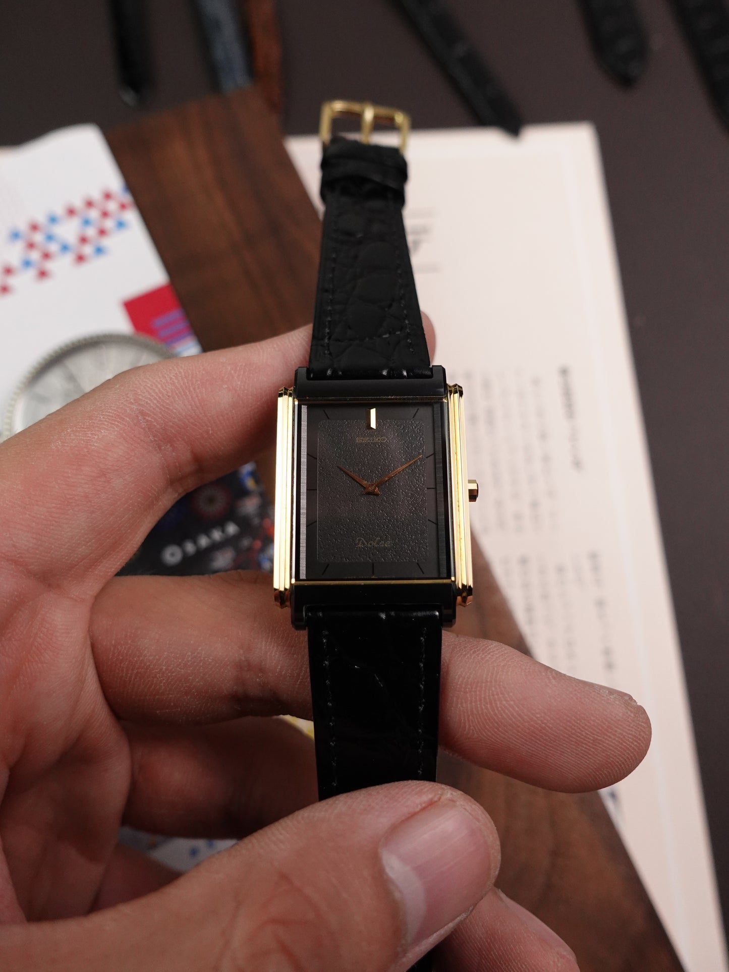Seiko Dolce Black ceramic 2-tone with satin dial 1221-5260