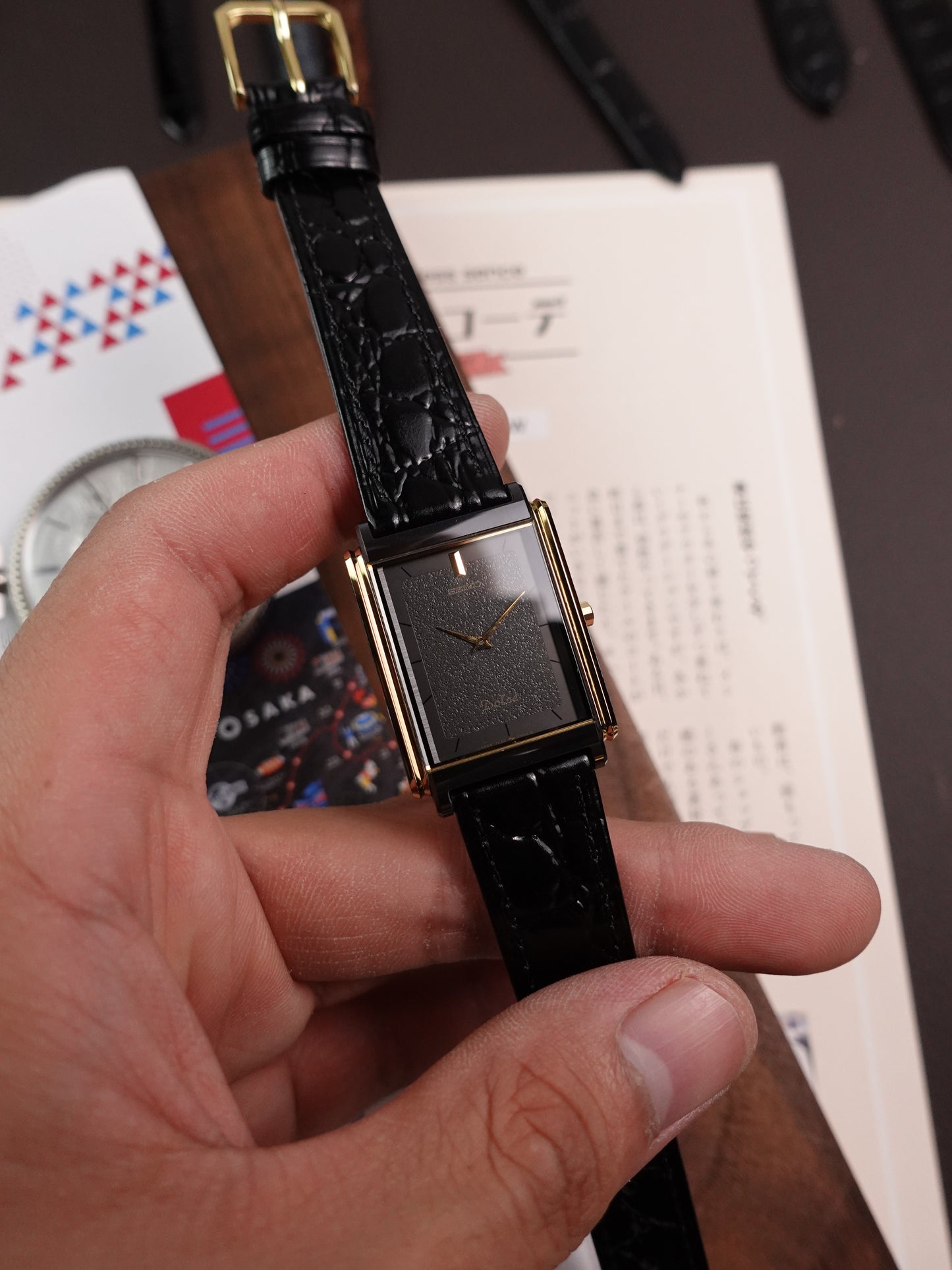 Seiko Dolce Black ceramic 2-tone with satin dial 1221-5260