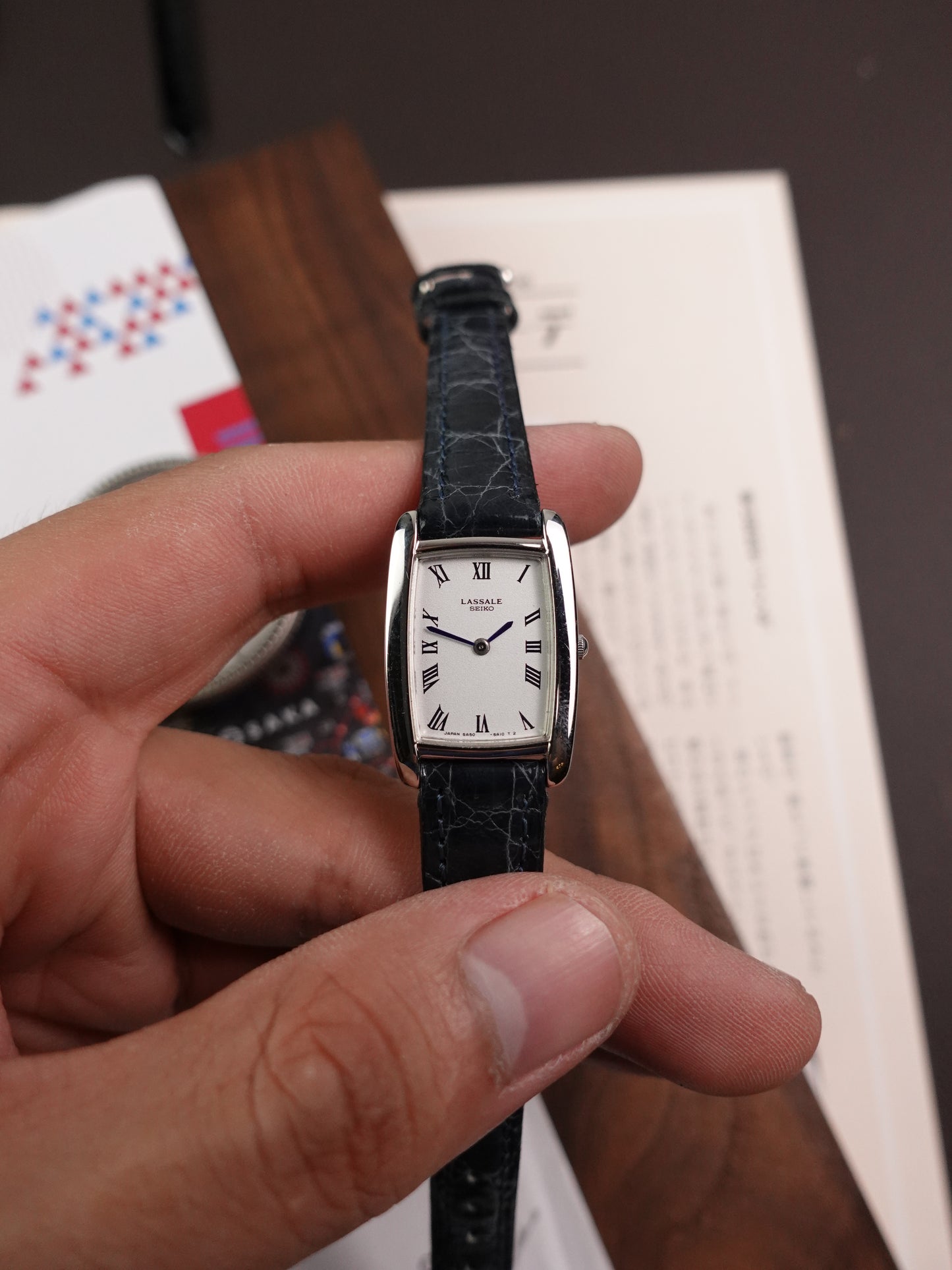 Ladies Seiko Lassale 'Tonneau' in Platinium (rare)