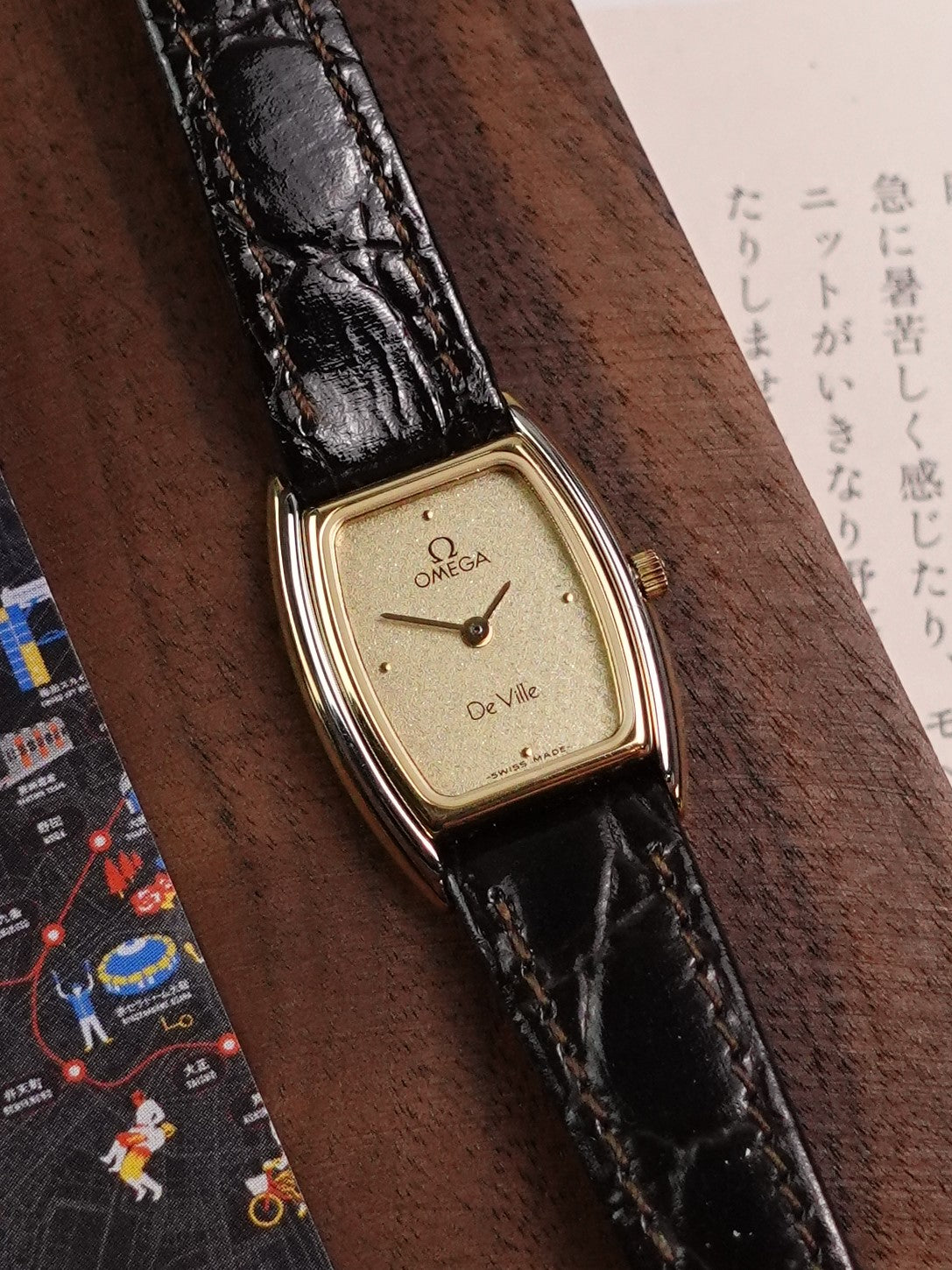 Ladies Omega "tonneau" Quartz with Art Deco Dial