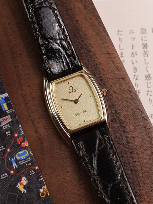 Ladies Omega "tonneau" Quartz with Art Deco Dial