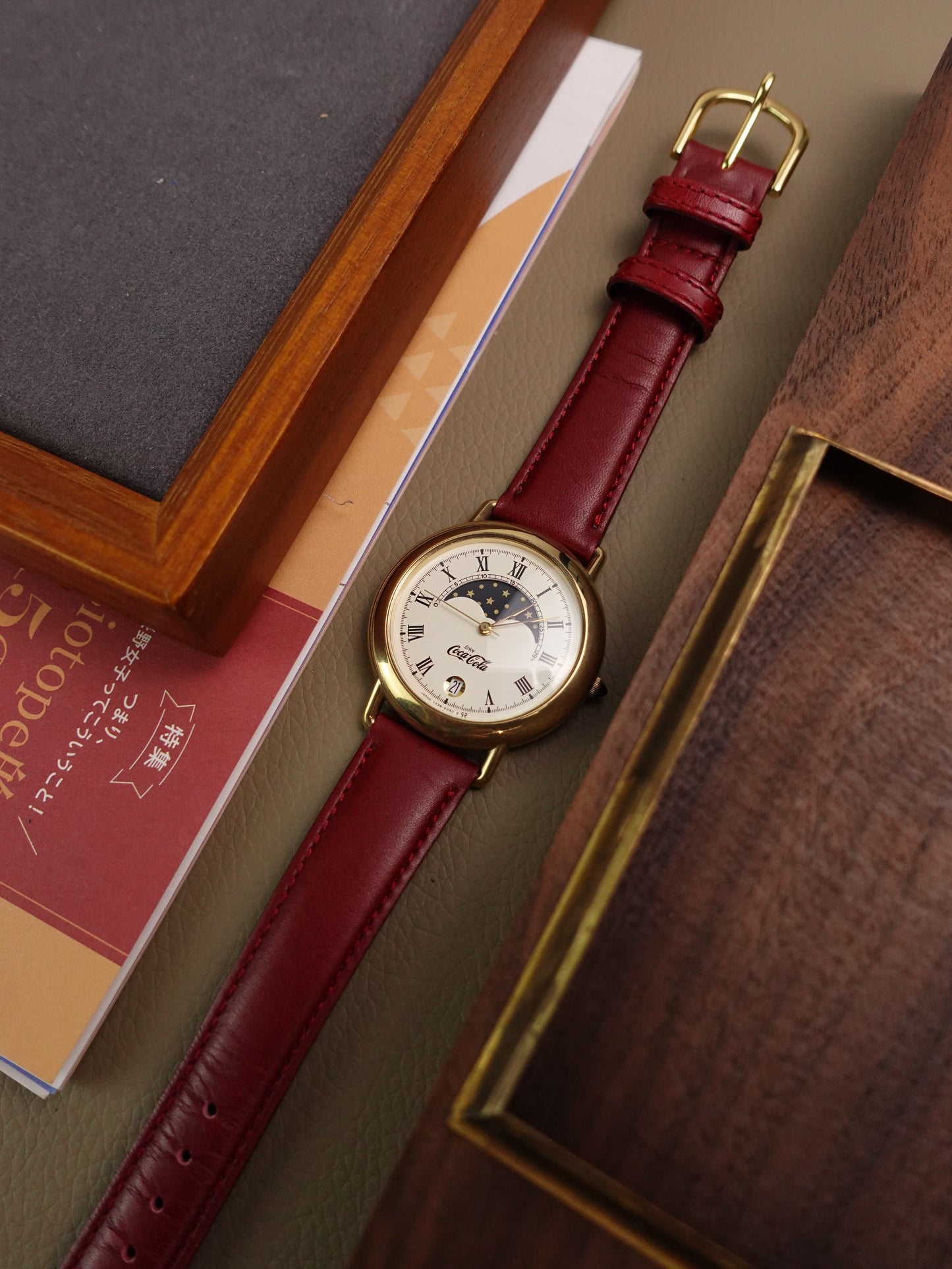 Seiko Alba Moonphase "Coca-Cola" Stamped  VX-38-6060