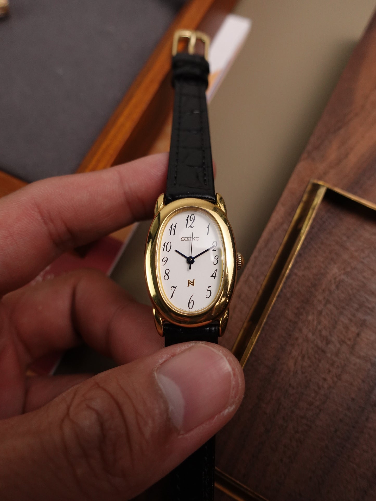 Seiko Ladies "Baignoire" Gold