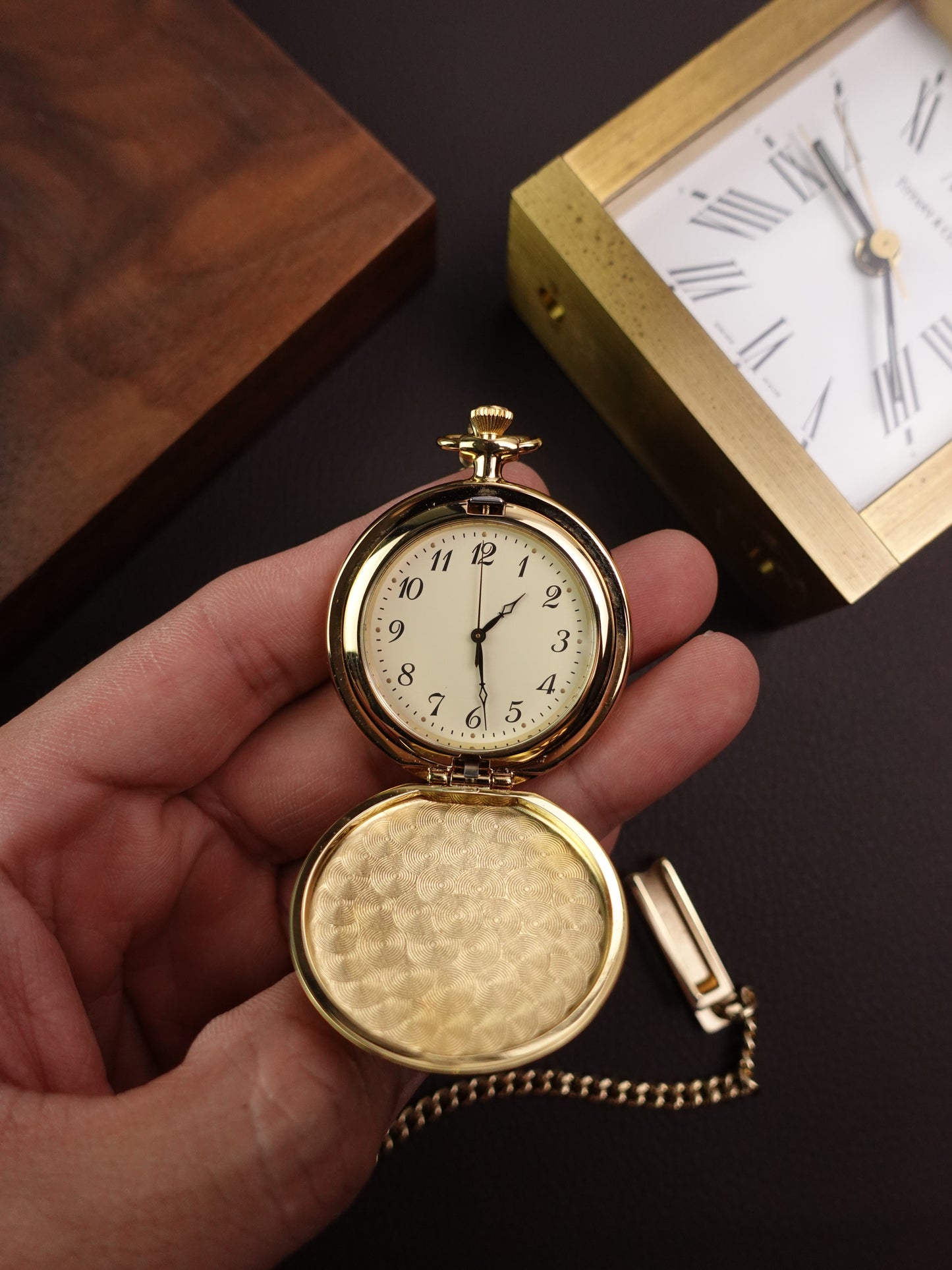 Citizen Quartz Pocket Watch with original chain + Box