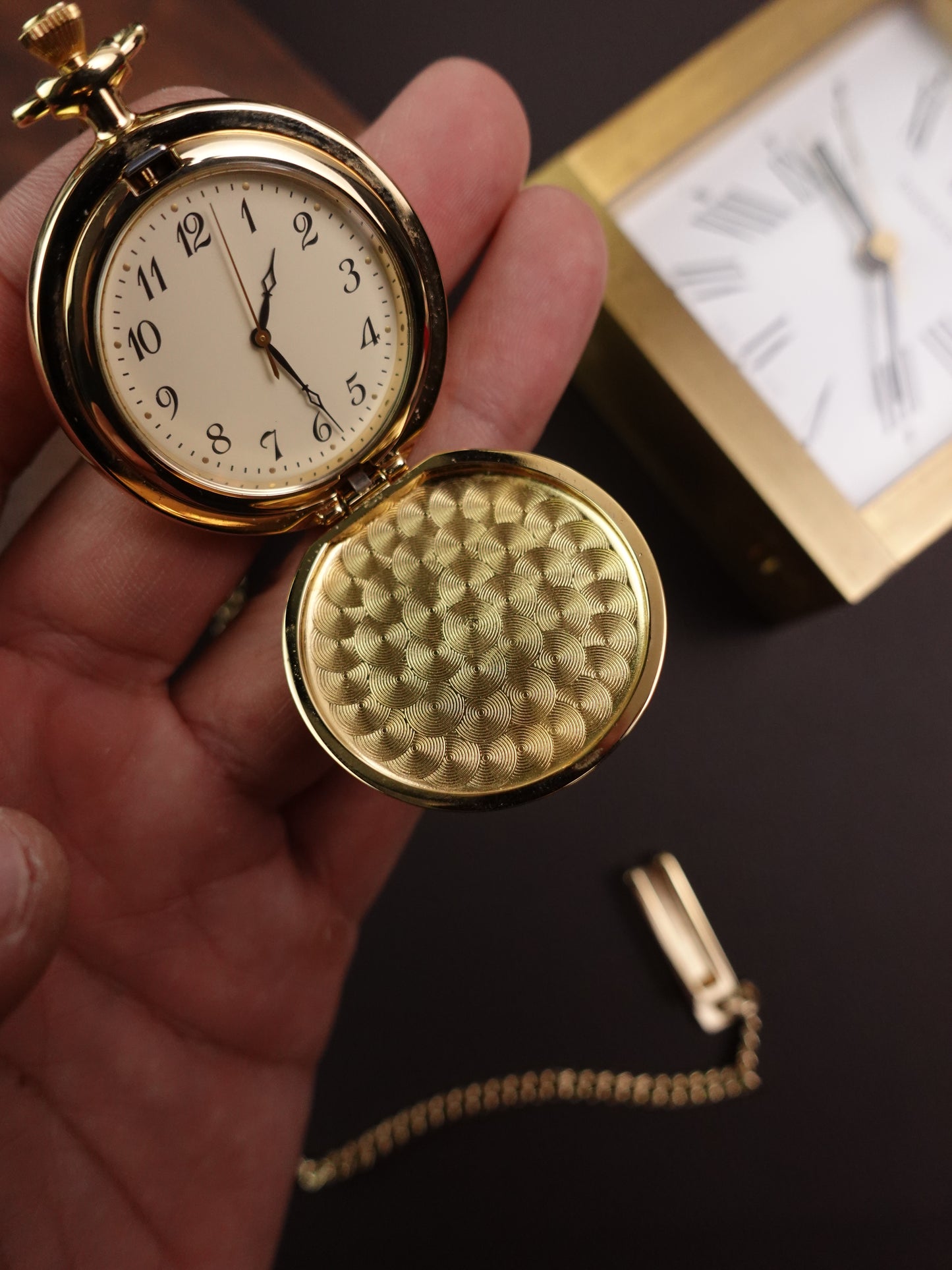 Citizen Quartz Pocket Watch with original chain + Box