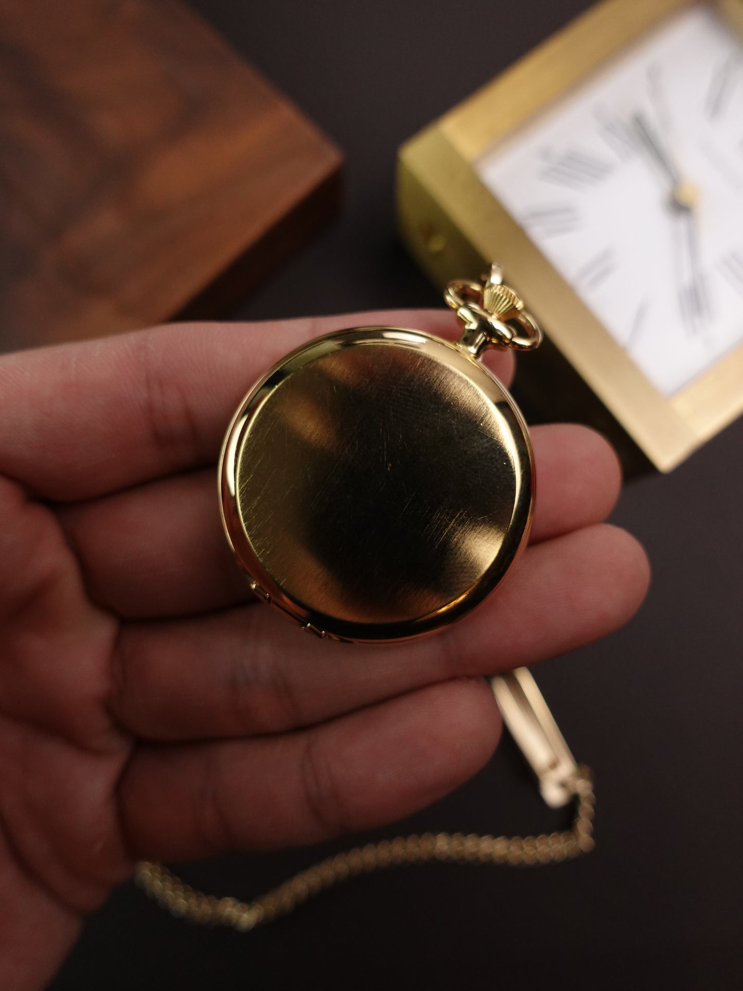 Citizen Quartz Pocket Watch with original chain + Box