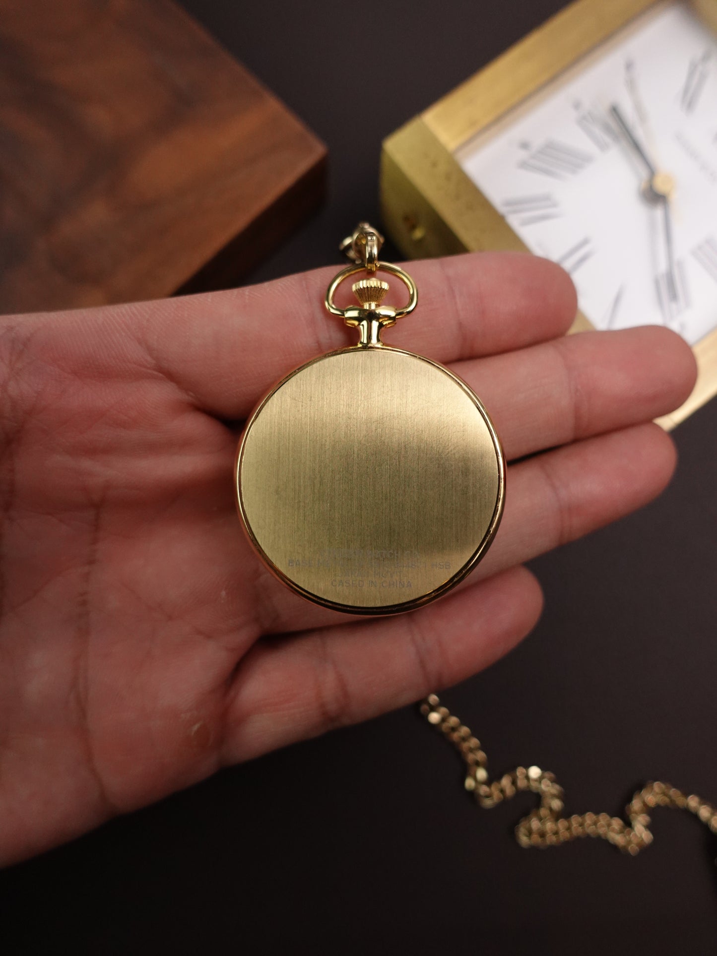 Citizen Quartz Pocket Watch with original chain + Box
