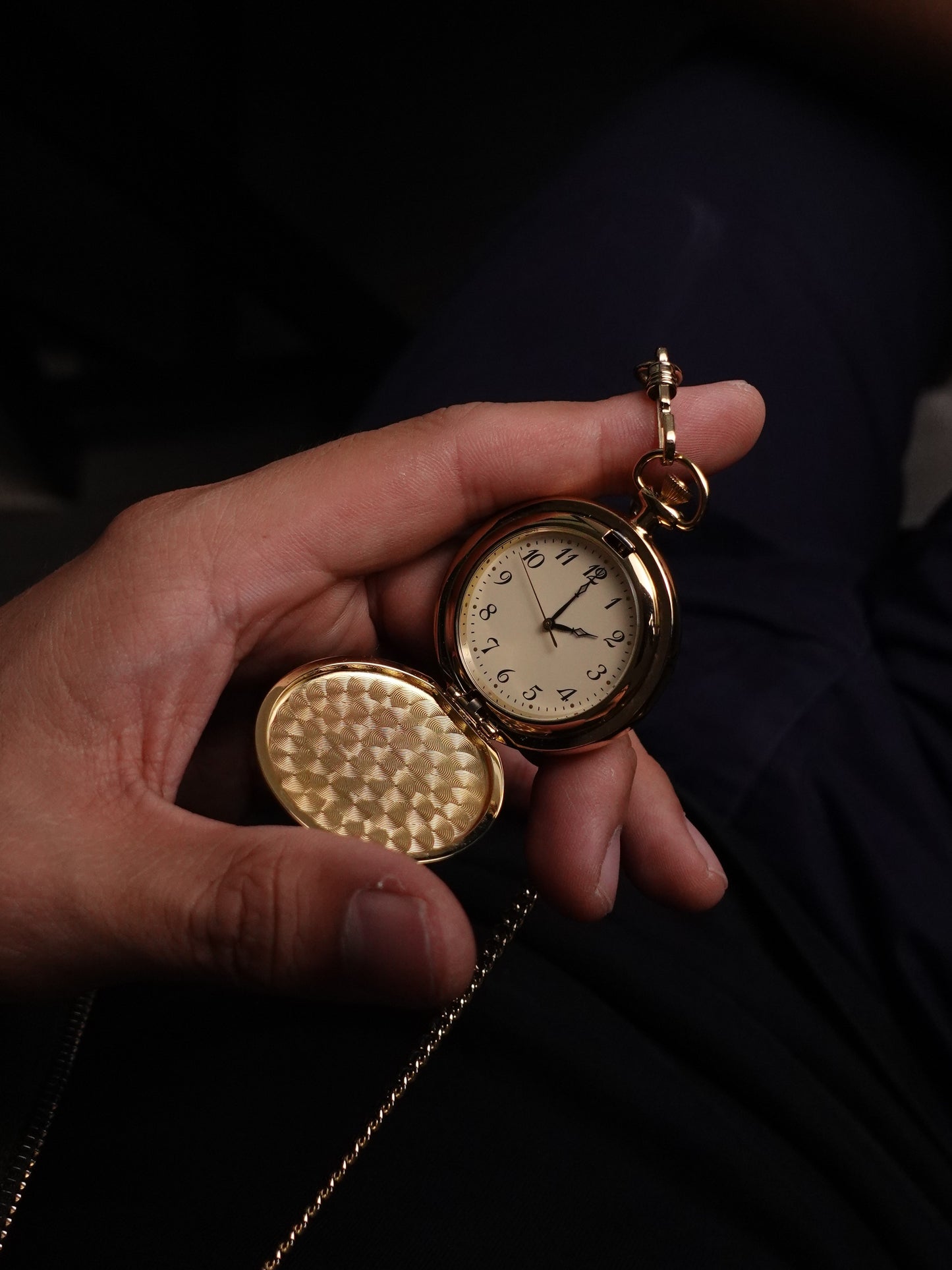 Citizen Quartz Pocket Watch with original chain + Box