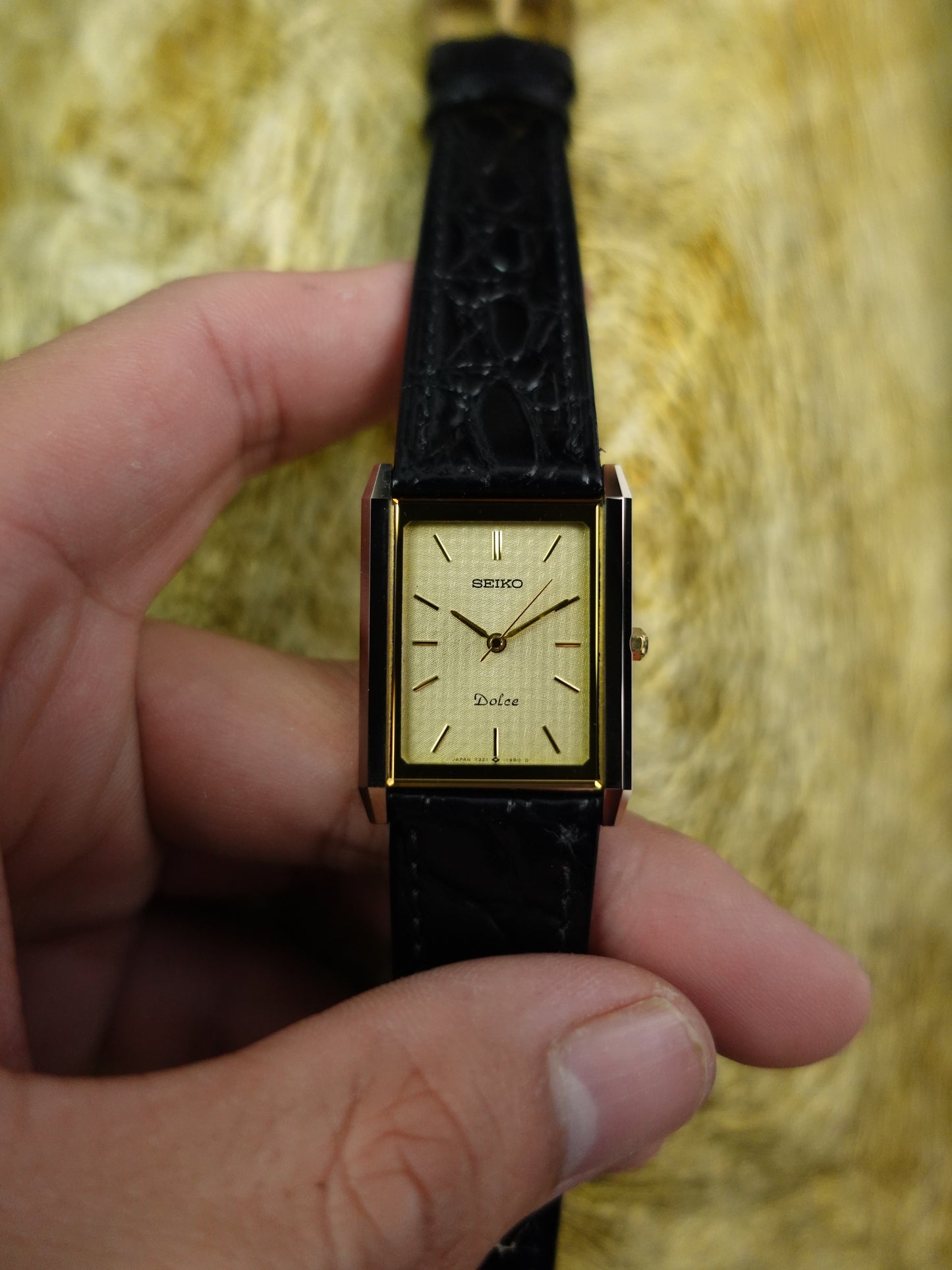 Seiko Dolce Tapestry Dial Tungsten Carbide Scratch Resistant 7321-6170 (RARE)