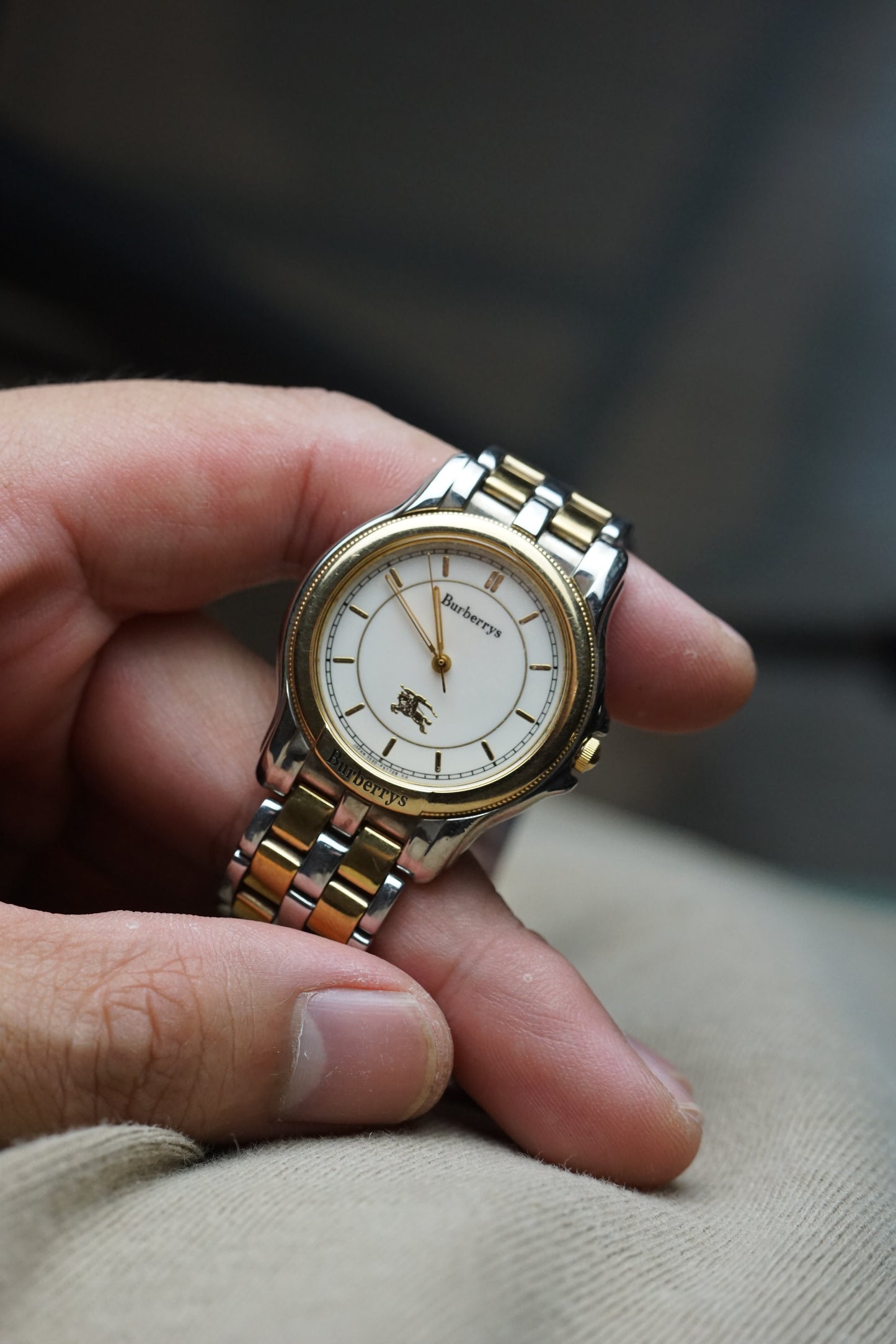 Classic 2 tone Burberry jubilee bracelet quartz
