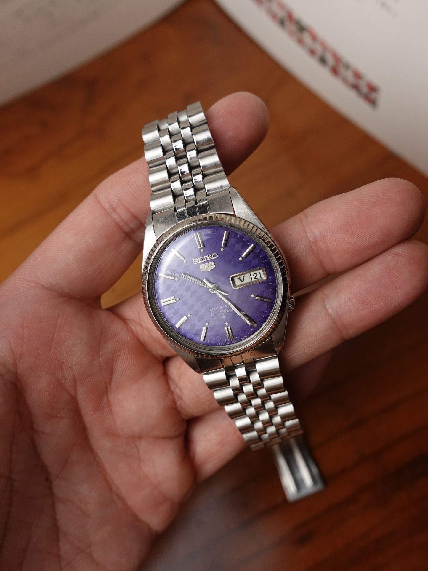 Seiko 5 Checkered Flag Dial Automatic 6319-8000 1977