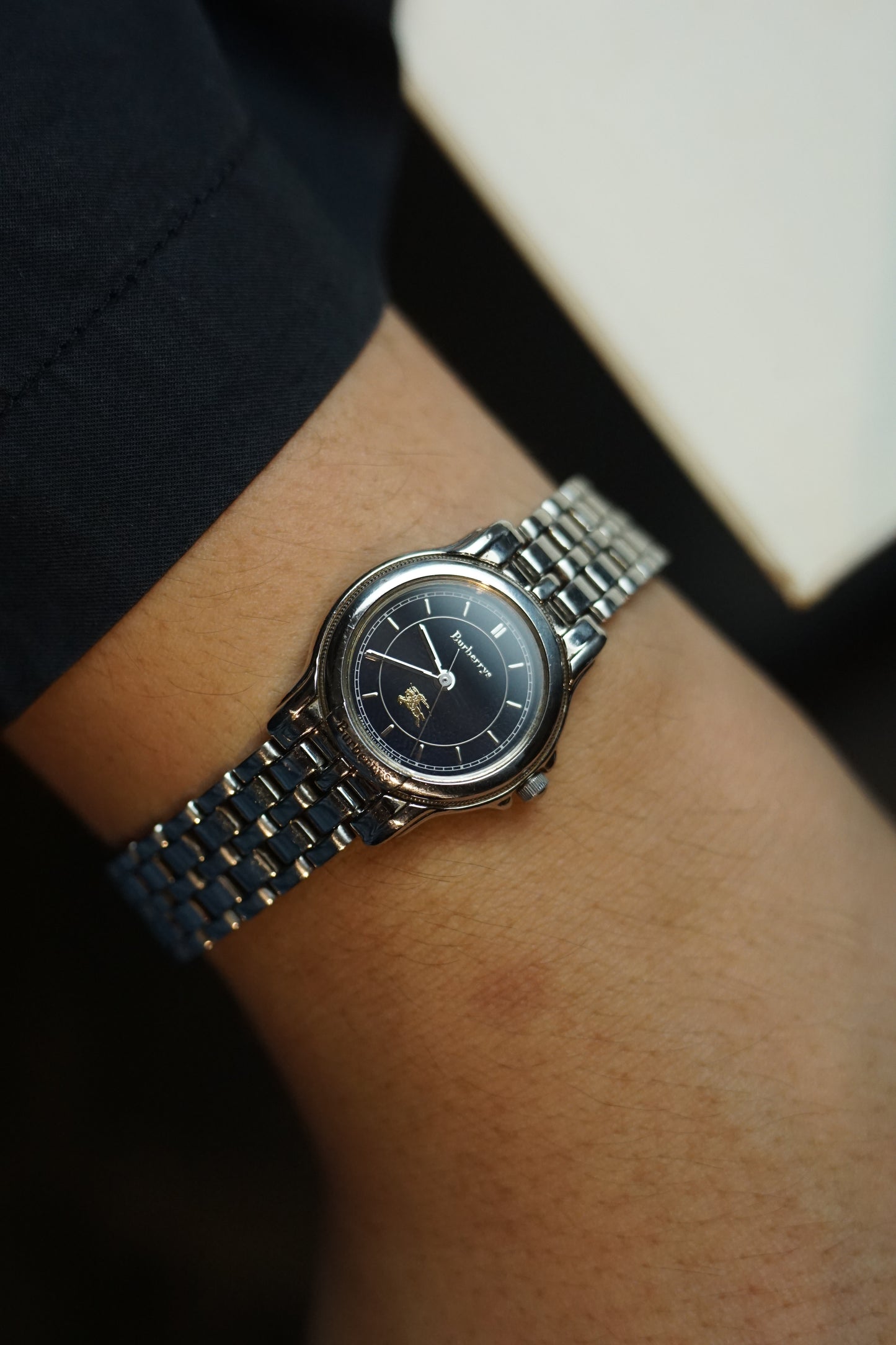 Ladies Burberry Blue Dial jubilee bracelet