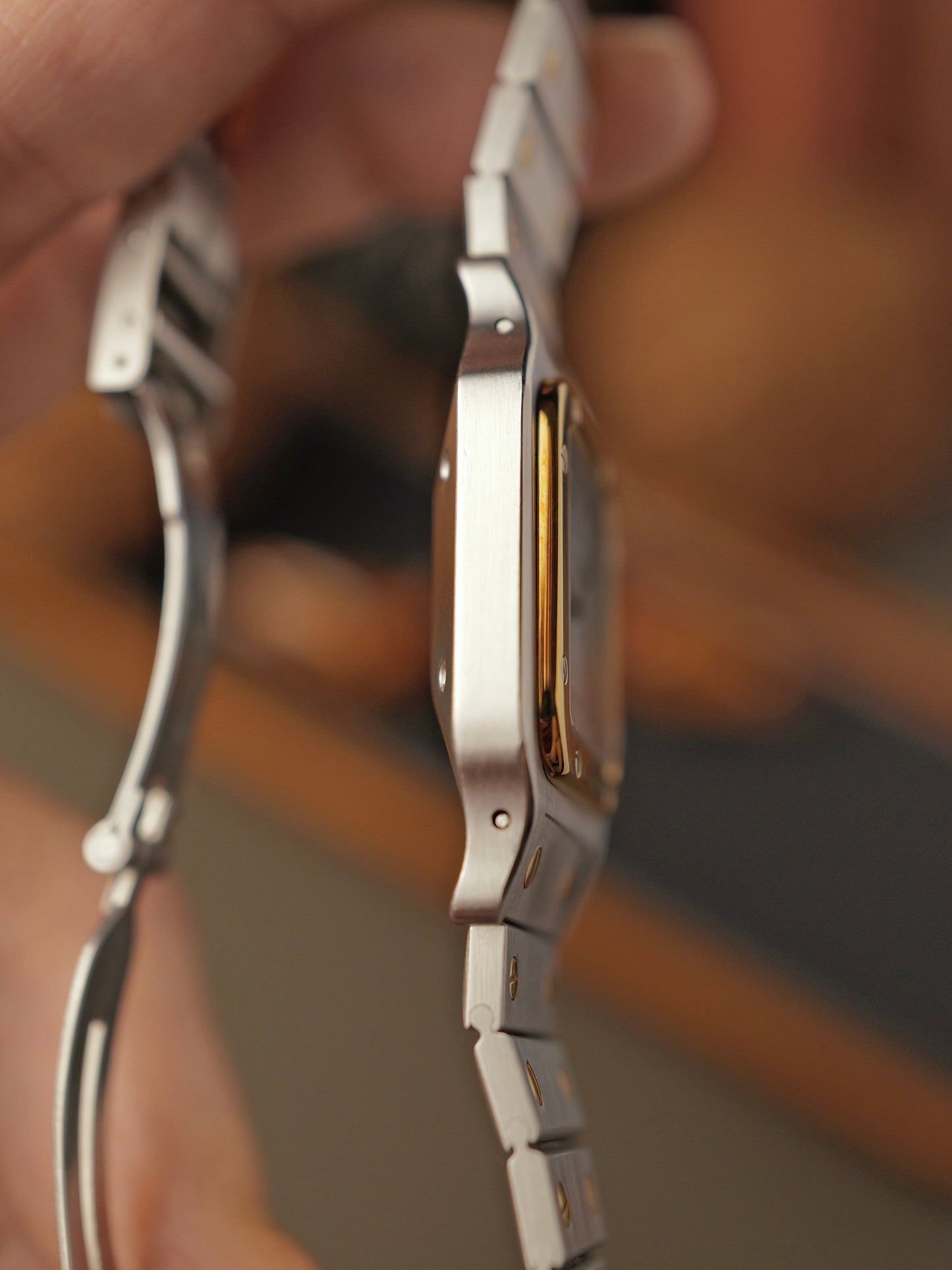 Cartier Santos Carrée Two Tone w/Box and Service Papers Ref. 2961 (circa 1981)