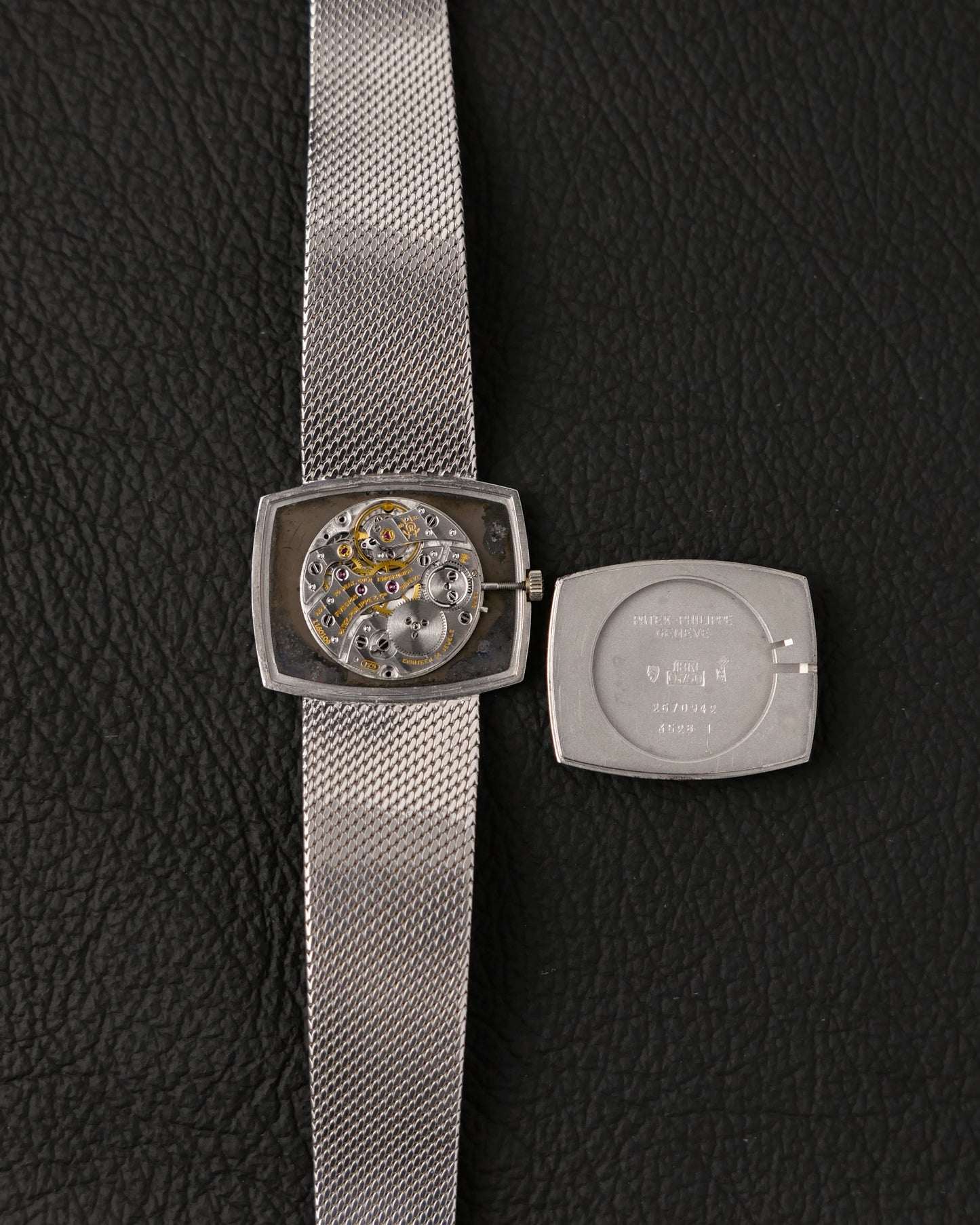Patek Philippe 18K White Gold TV Case Integrated Bracelet Ref. 3528/1 (circa early 1970s)