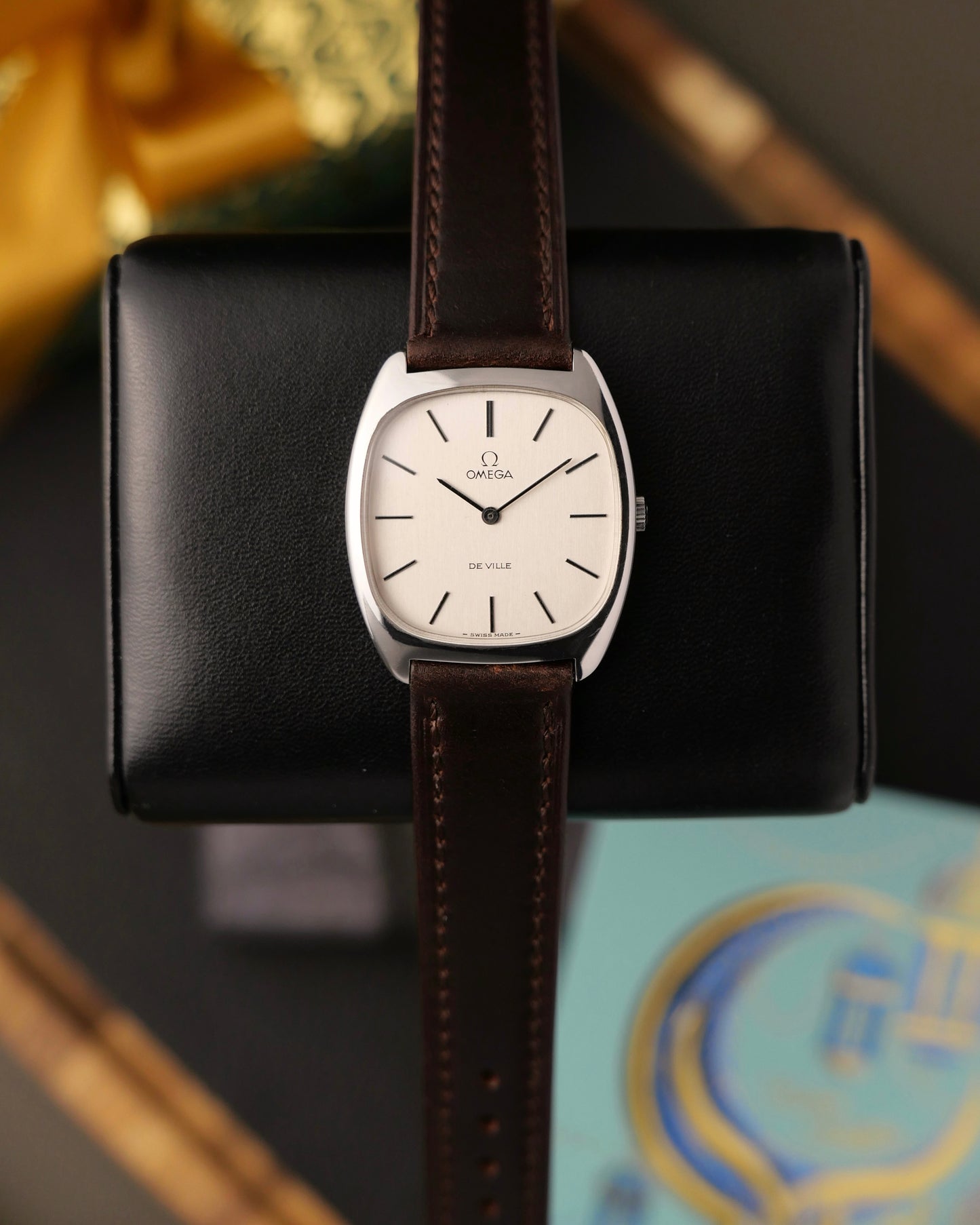 Omega De Ville “Tonneau TV” Brushed Silver Dial Ref. 111.0139 (circa 1975)