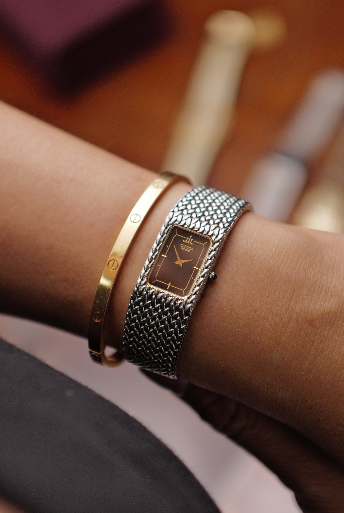 Seiko Credor integrated Bracelet "Onyx" 2F70-5340