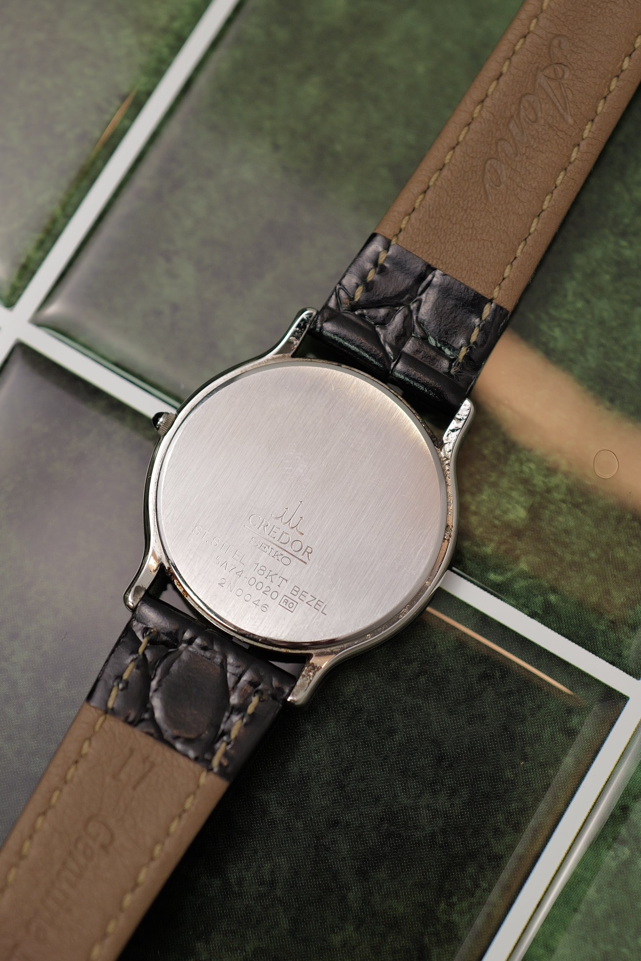 Credor Sector Dial Roman Numeral Large Size 18k solid bezel 5A74-0020 Circa. 1991