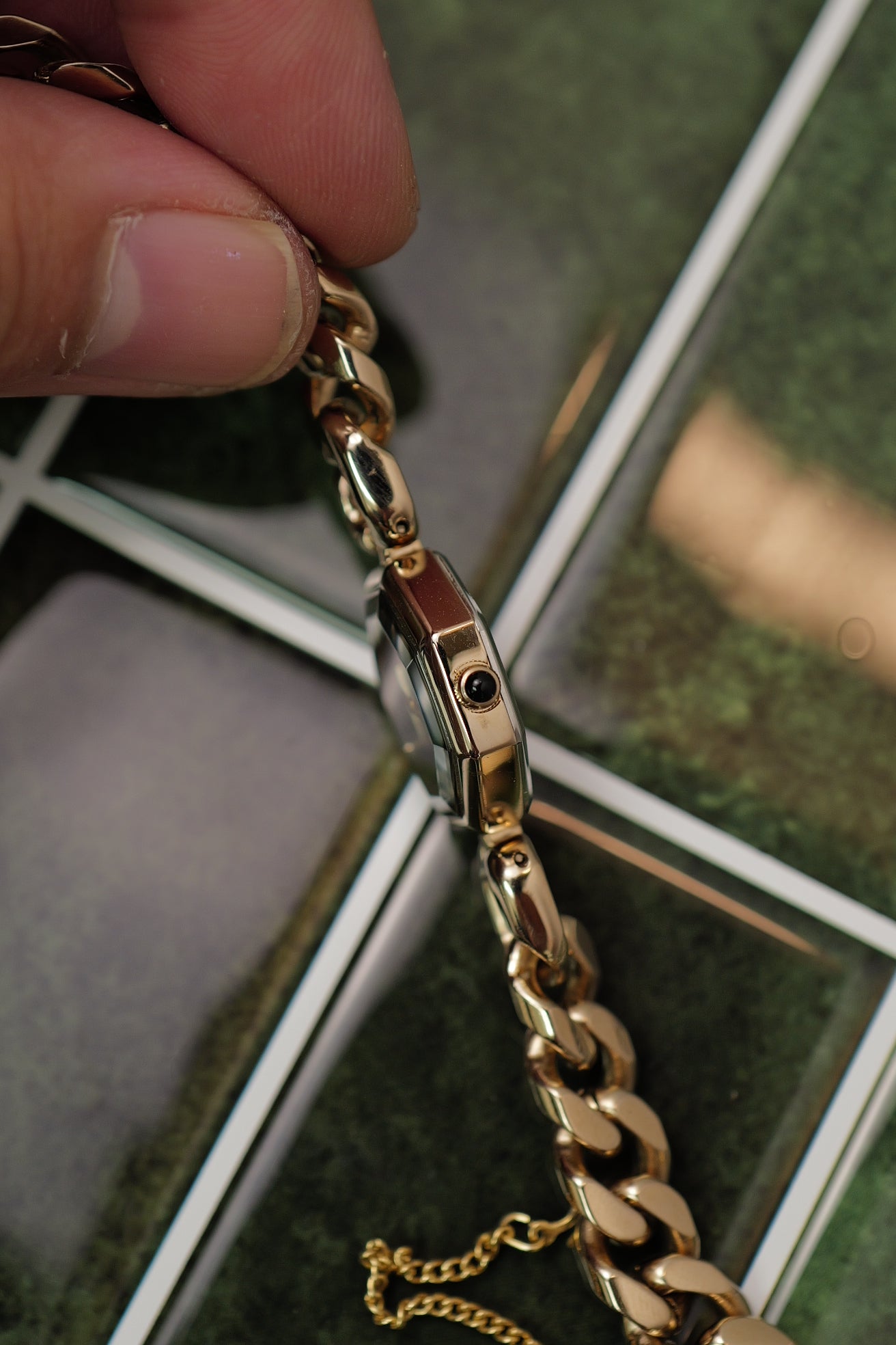 Seiko Alba Octa Cuban Chain Integrated Bracelet Circa. 1990s