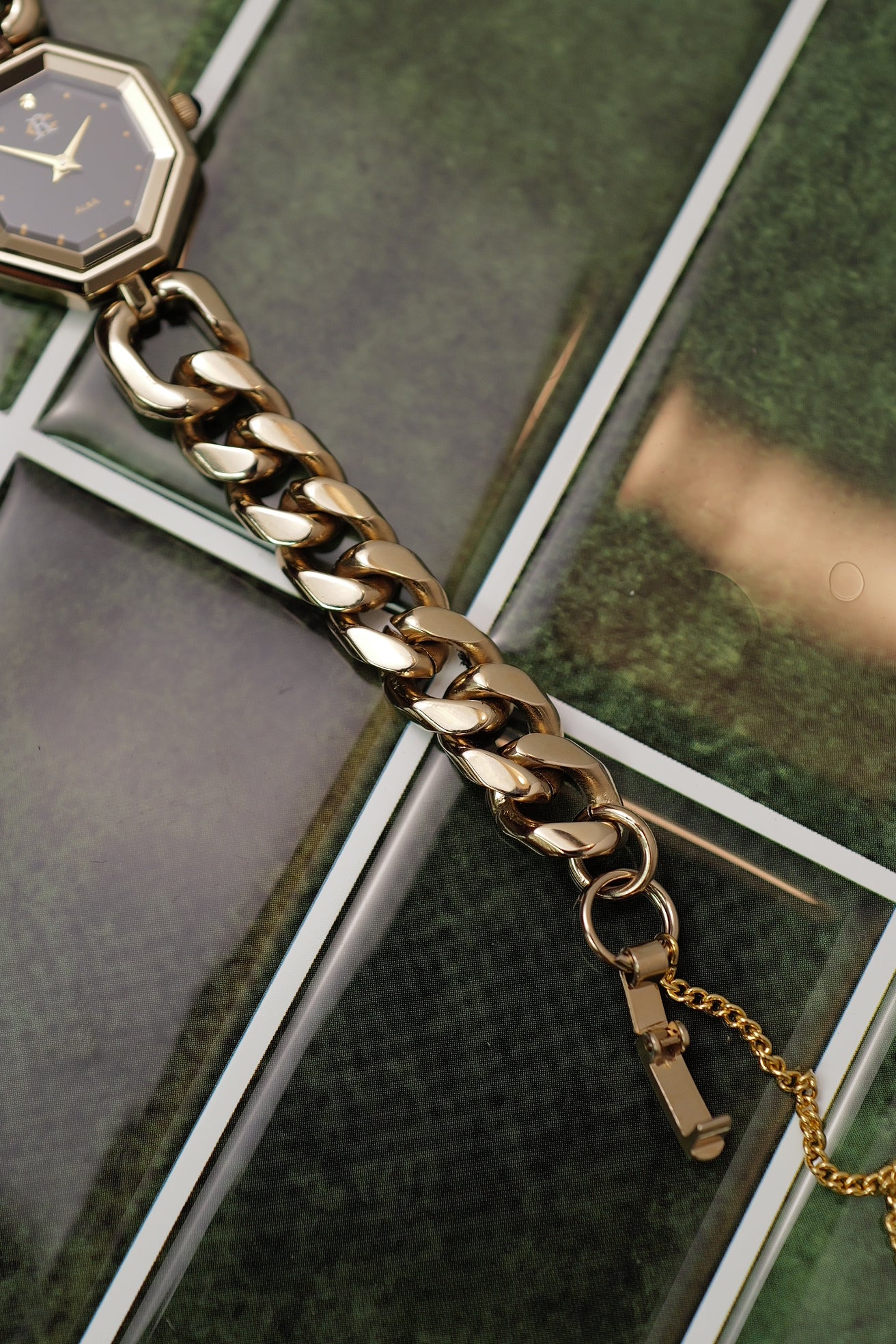 Seiko Alba Octa Cuban Chain Integrated Bracelet Circa. 1990s