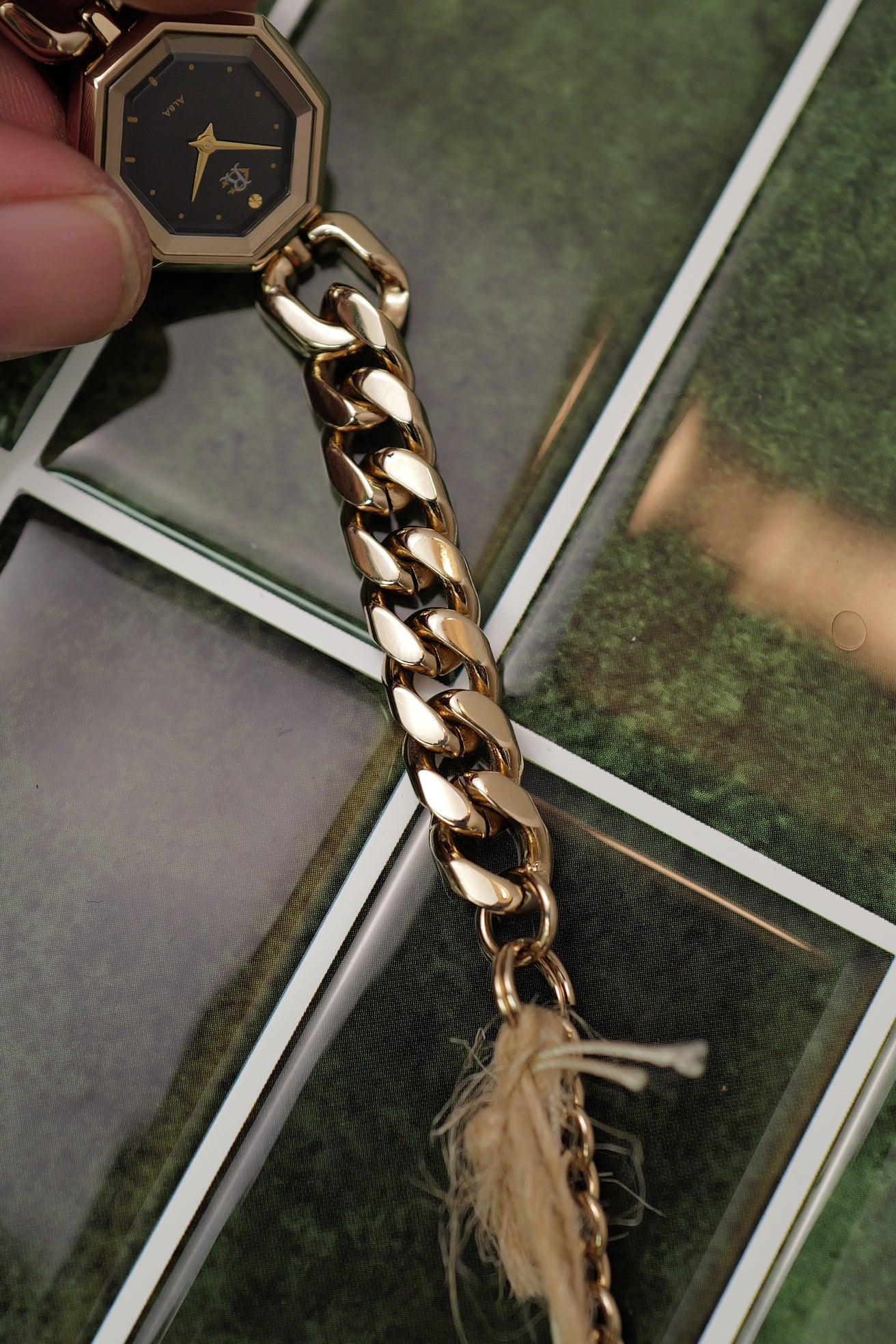 Seiko Alba Octa Cuban Chain Integrated Bracelet Circa. 1990s