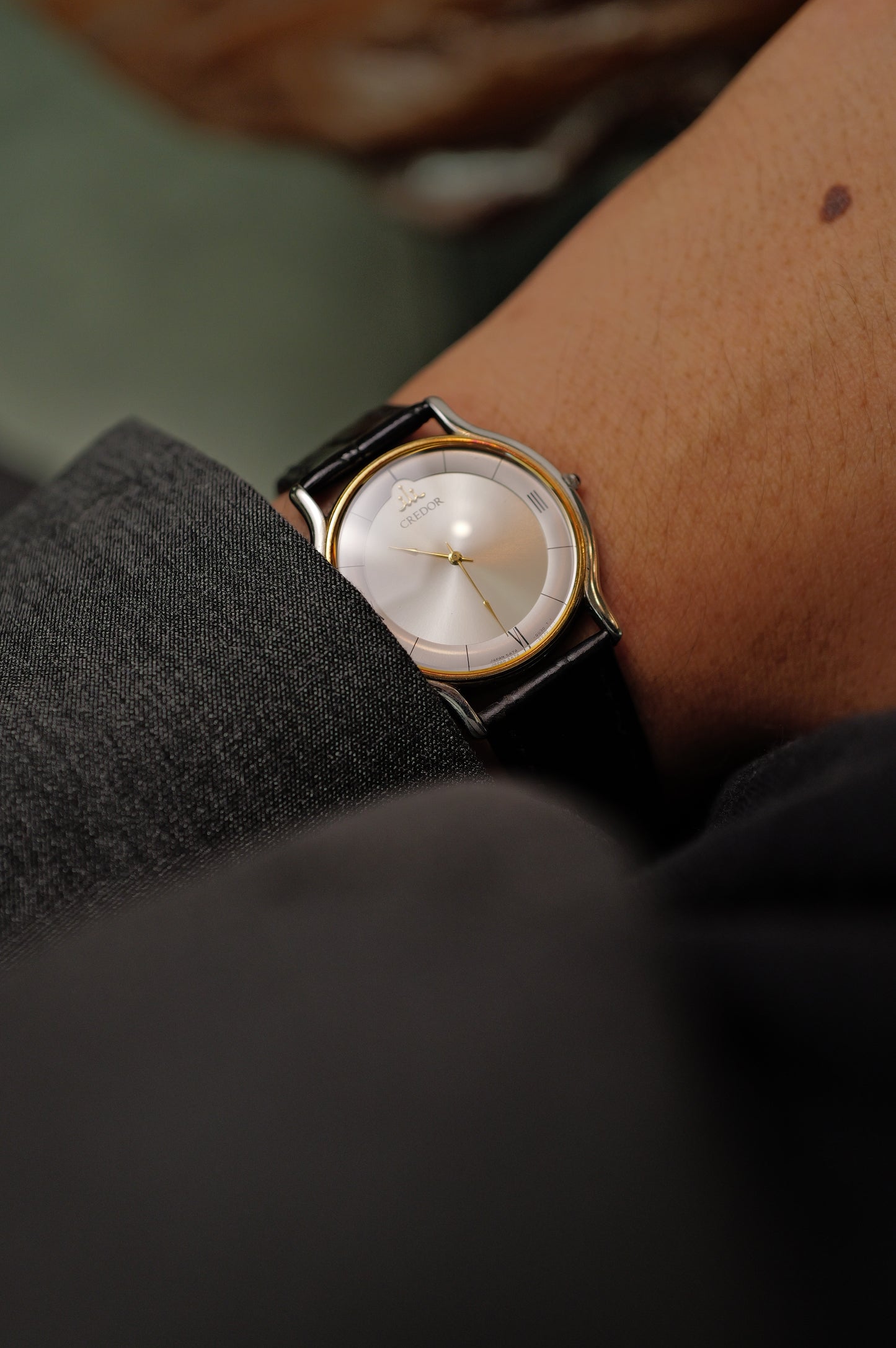 Credor Sector Dial Roman Numeral Large Size 18k solid bezel 5A74-0020 Circa. 1991