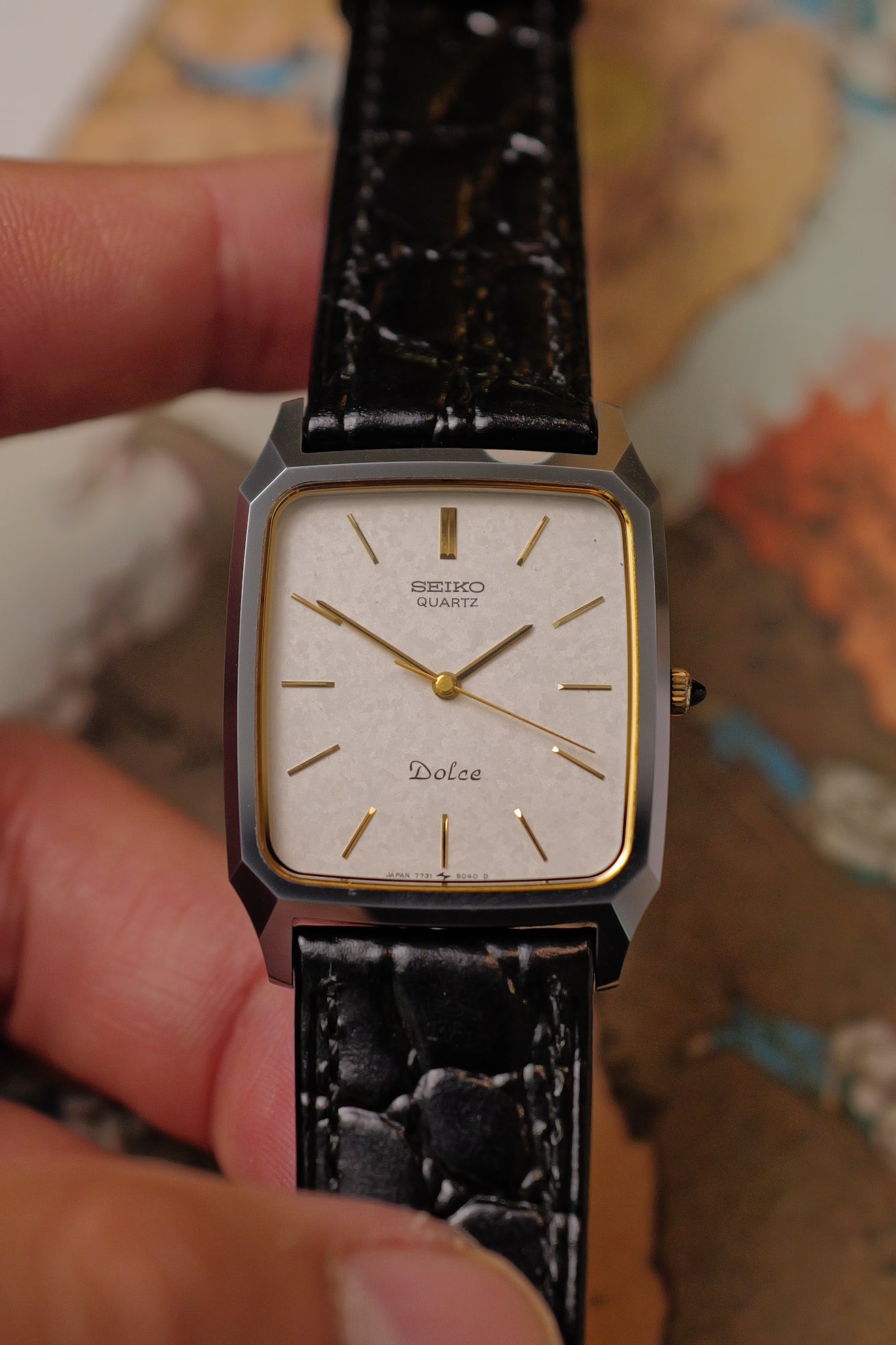 Seiko Dolce quartz "Icy flake" Scratch resistant Circa. 1984