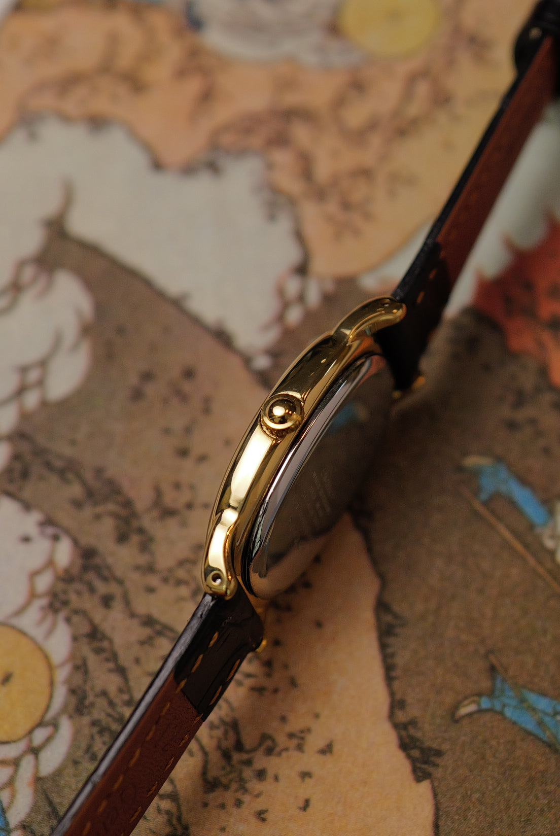 Seiko Ladies "Baignoire" Gold Circa. 1995 with original buckle included
