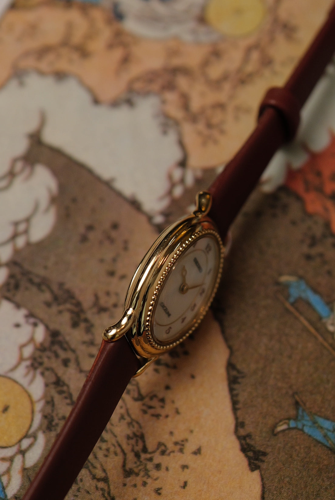 Seiko Exceline Mother of Pearl 1F20-2500 with beaded Bezel Circa. 1993