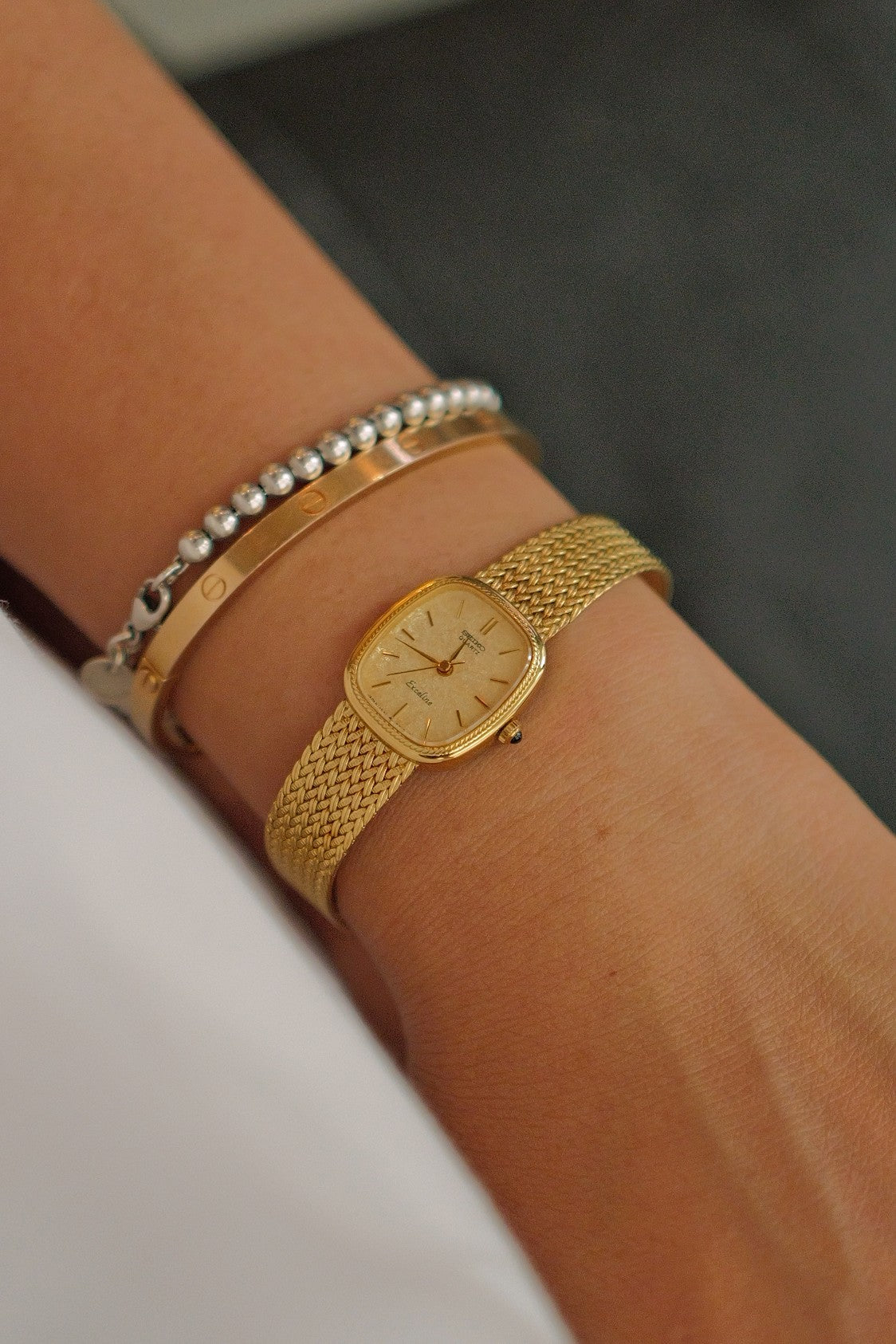 Seiko Exceline "Golden Wisp" Full Bracelet Circa. 1986