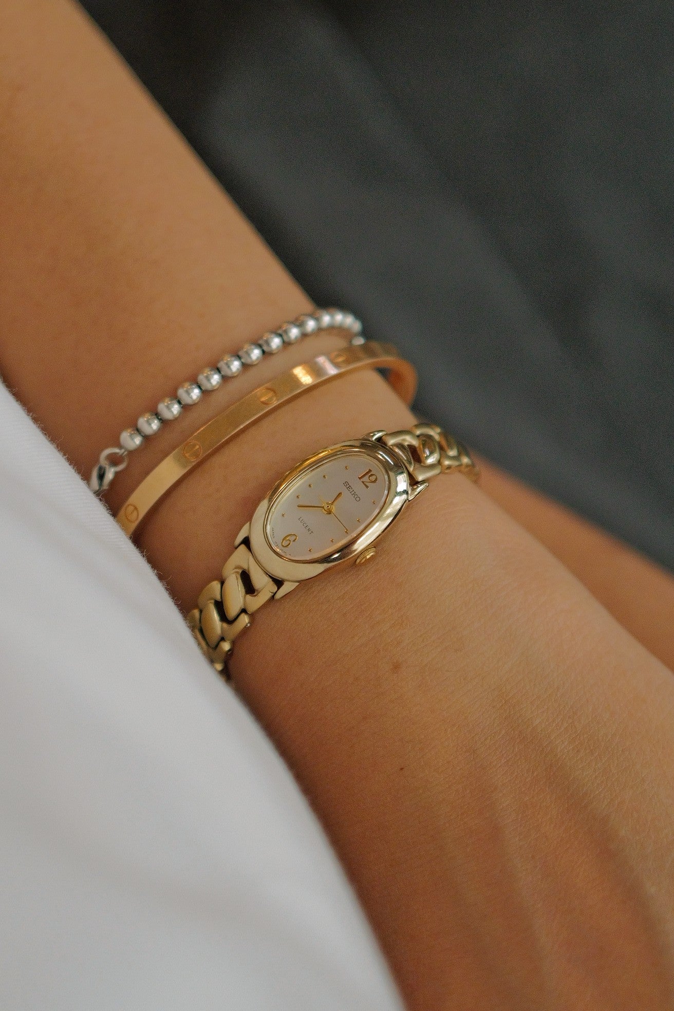 Seiko Mini Baignoire on integrated Bracelet Circa.1997