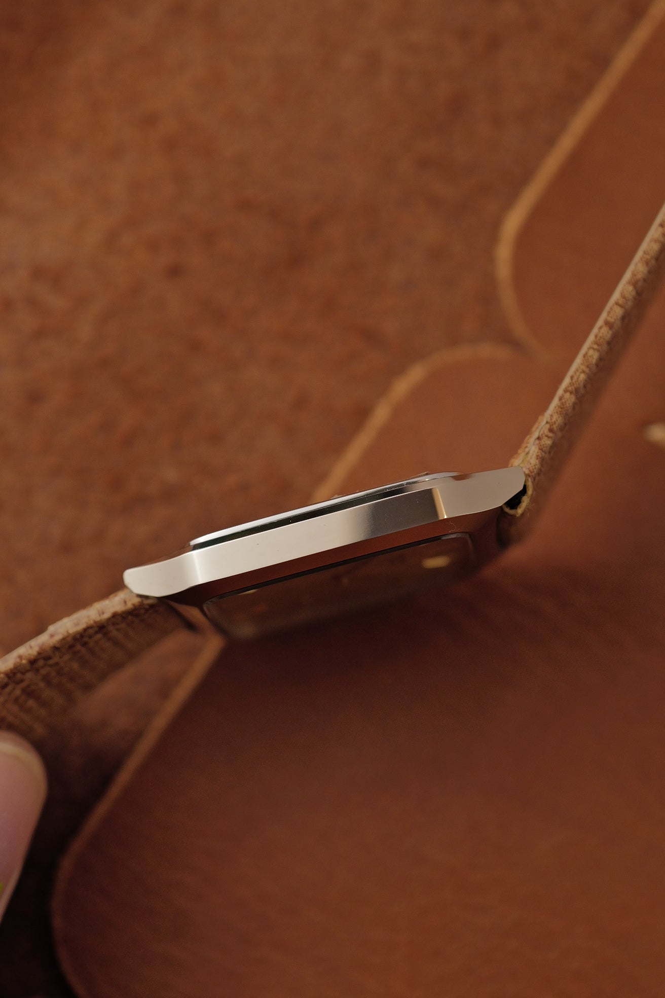 Seiko Quartz "Amber Grain" Scratch resistant Case Circa. 1980